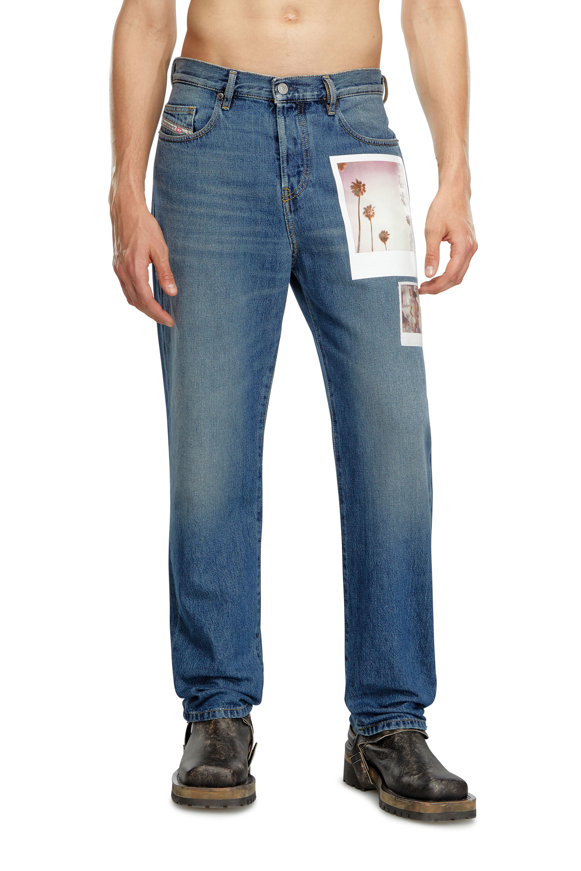 Diesel - Unisex Straight Jeans 2020 D-Viker 09L89, Blu medio - Image 2