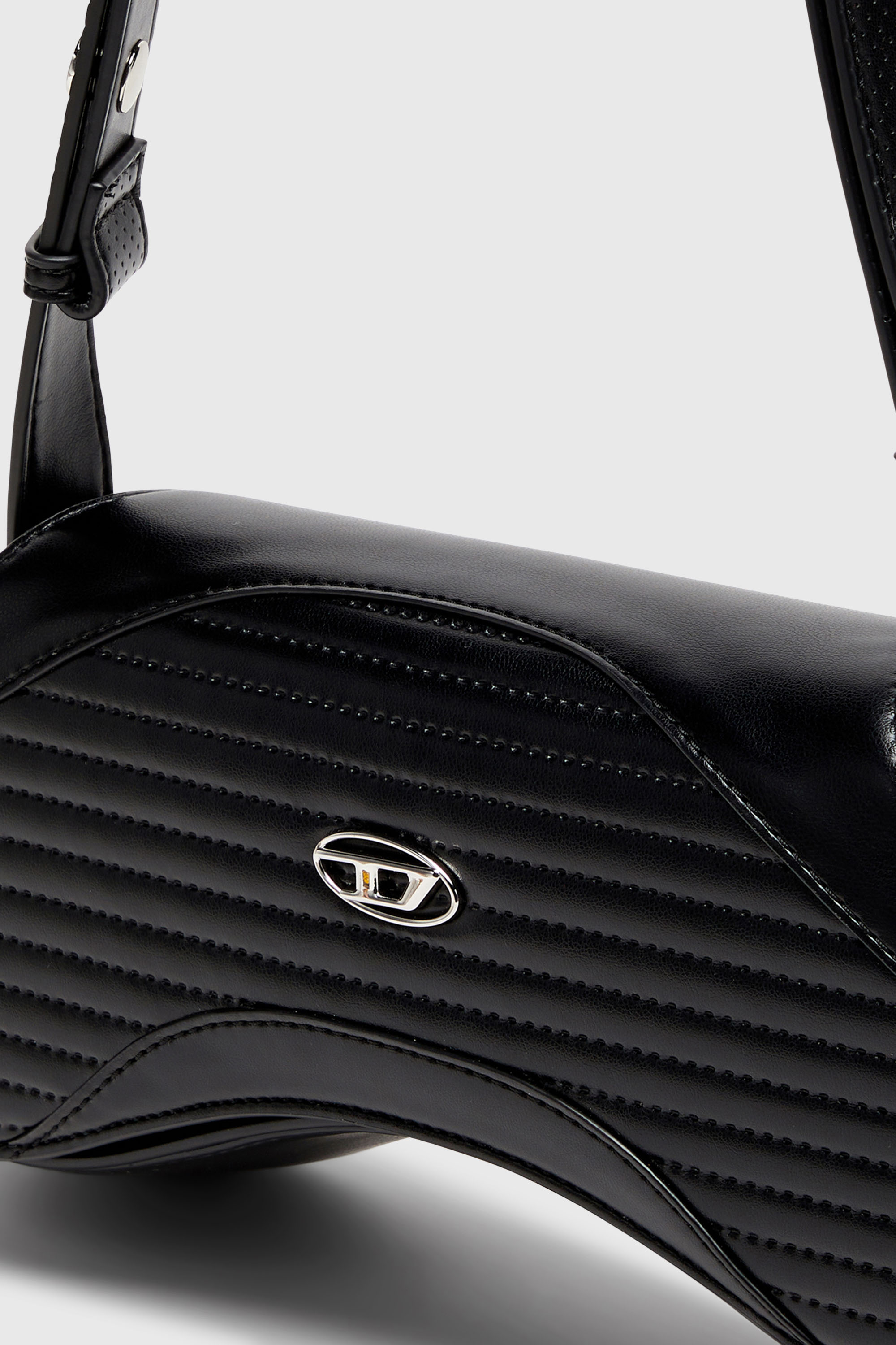 Diesel - PLAY CROSSBODY, Play - Borsa a tracolla in PU trapuntato e traforato Donna in Nero - 5
