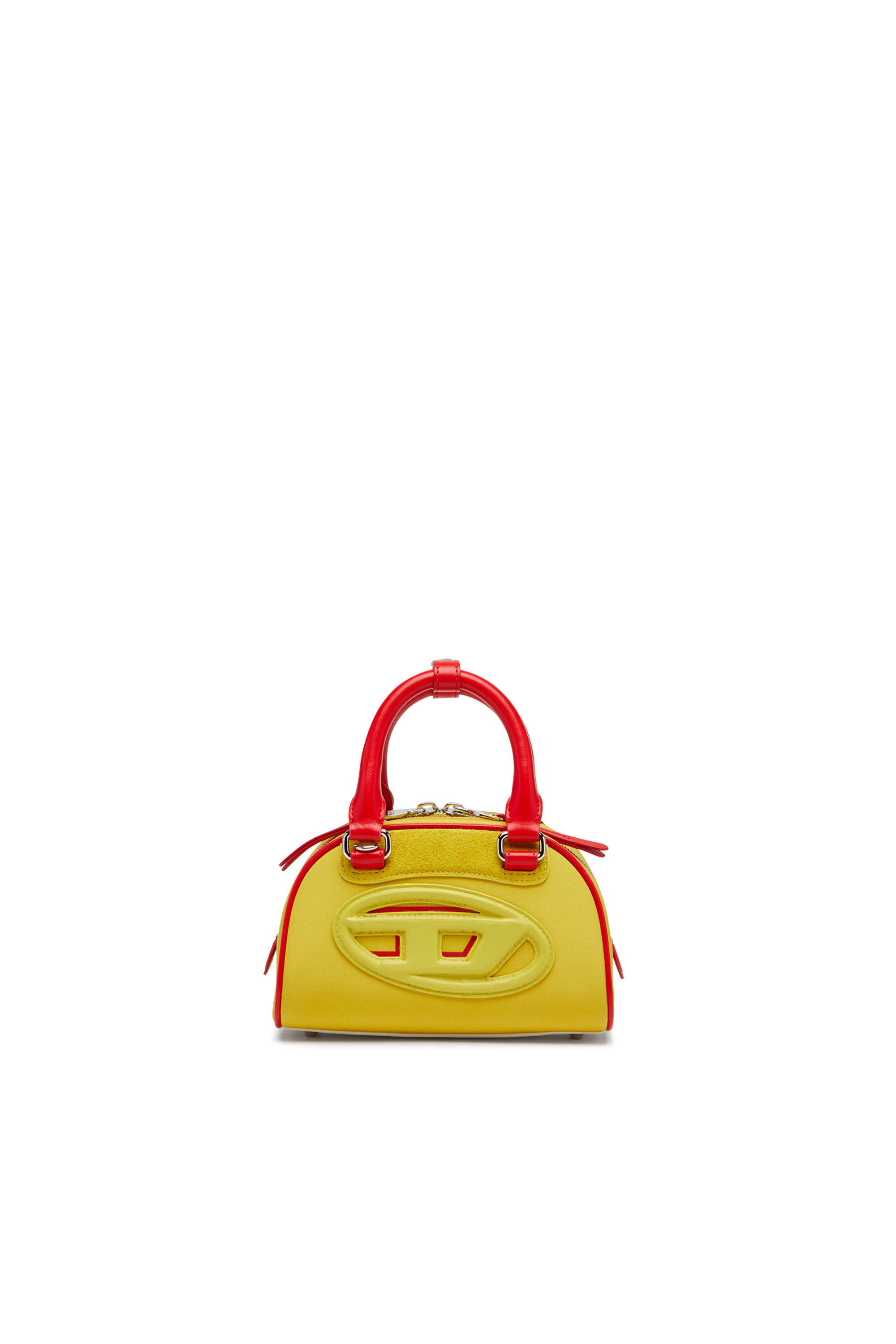 Diesel - 1DR DOME CROSSBODY, Mini borsa bowling colour-block Donna in Giallo - 1