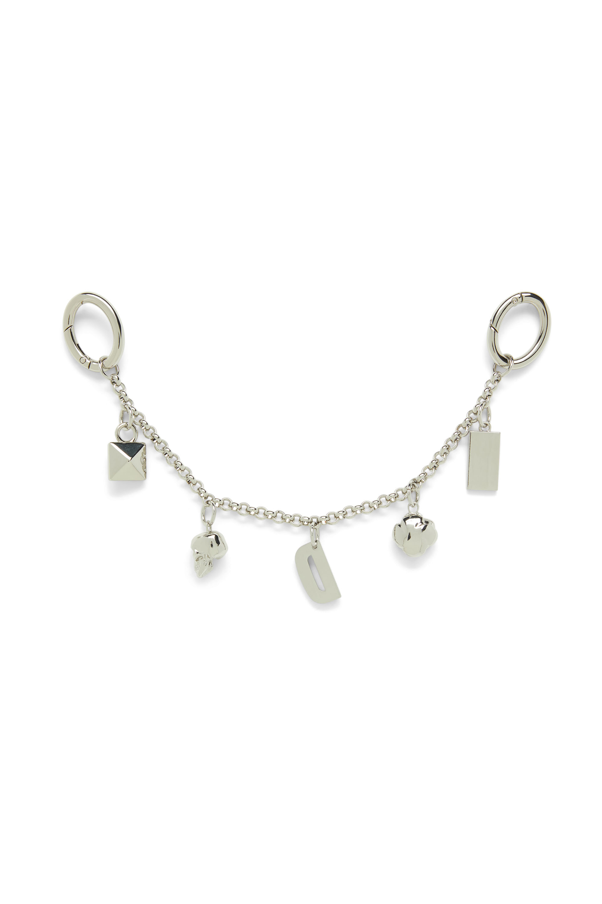 Diesel - CHAIN-D II S, Catenina in metallo con ciondoli iconici Donna in Argento - 2