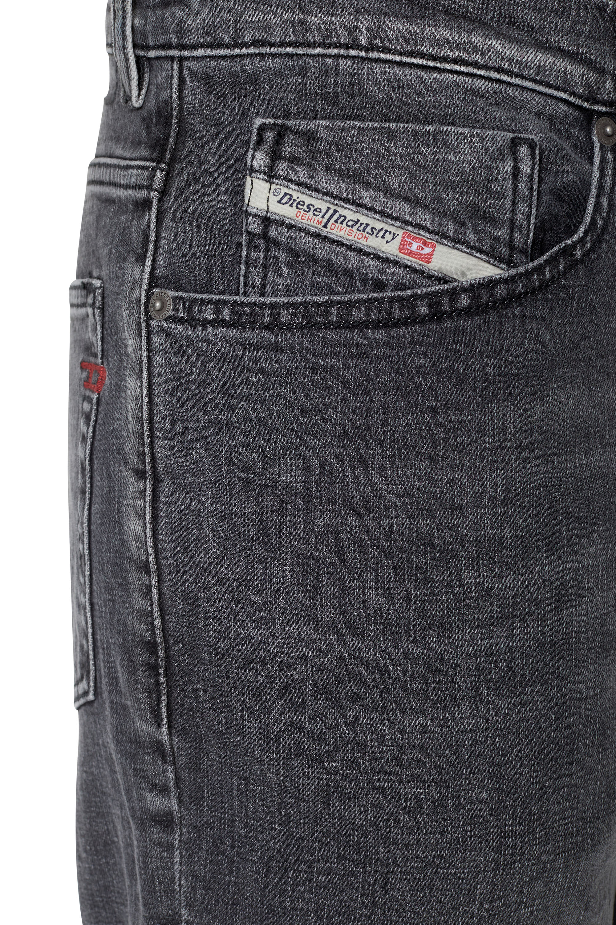 Diesel - Tapered Jeans 2005 D-Fining 09C47, Nero/Grigio scuro - Image 3