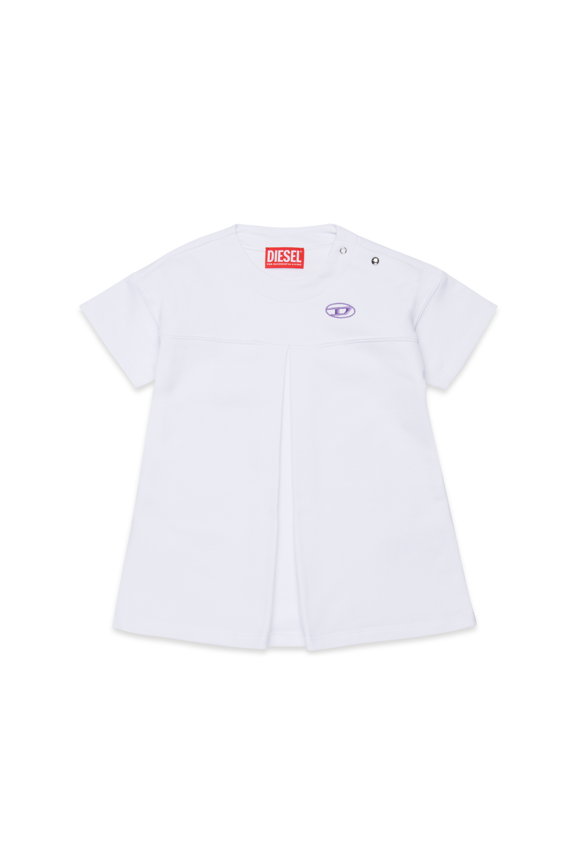 Diesel - DROWELB, Abito-felpa con piega invertita Donna in Bianco - 1