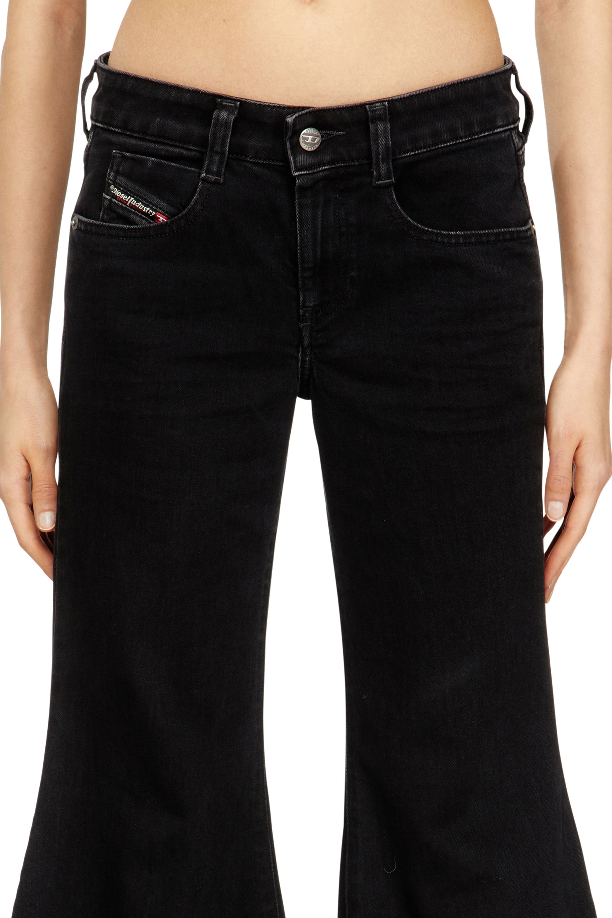 Diesel - Flare Jeans 1970 D-Bleess 09N89 Donna, Nero/Grigio scuro - Image 4