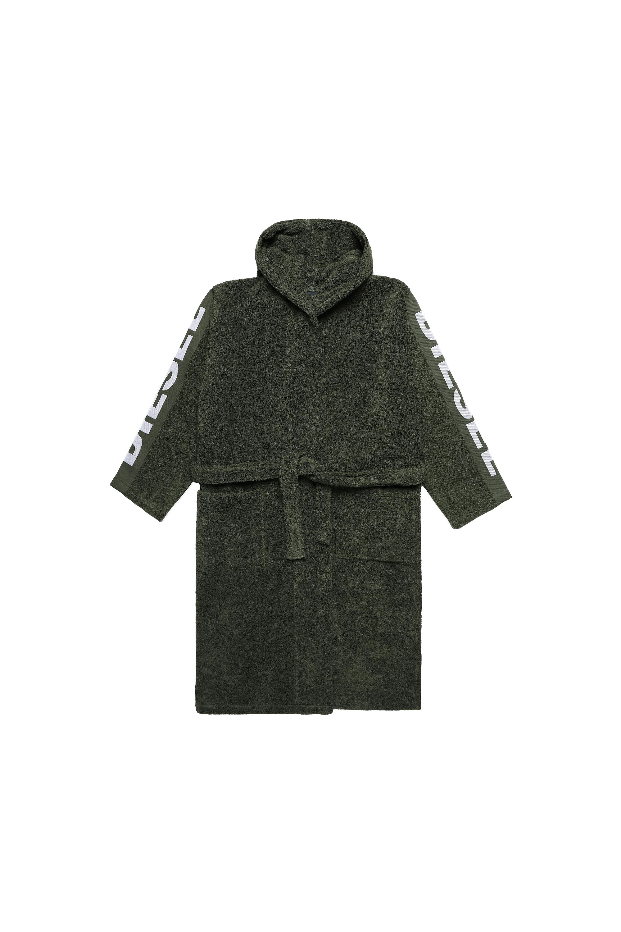 Diesel - ACC  SPORT LOGO CAP L/XL, Accappatoio con cappuccio SPORT LOGO, L/XL Unisex in Verde - 2