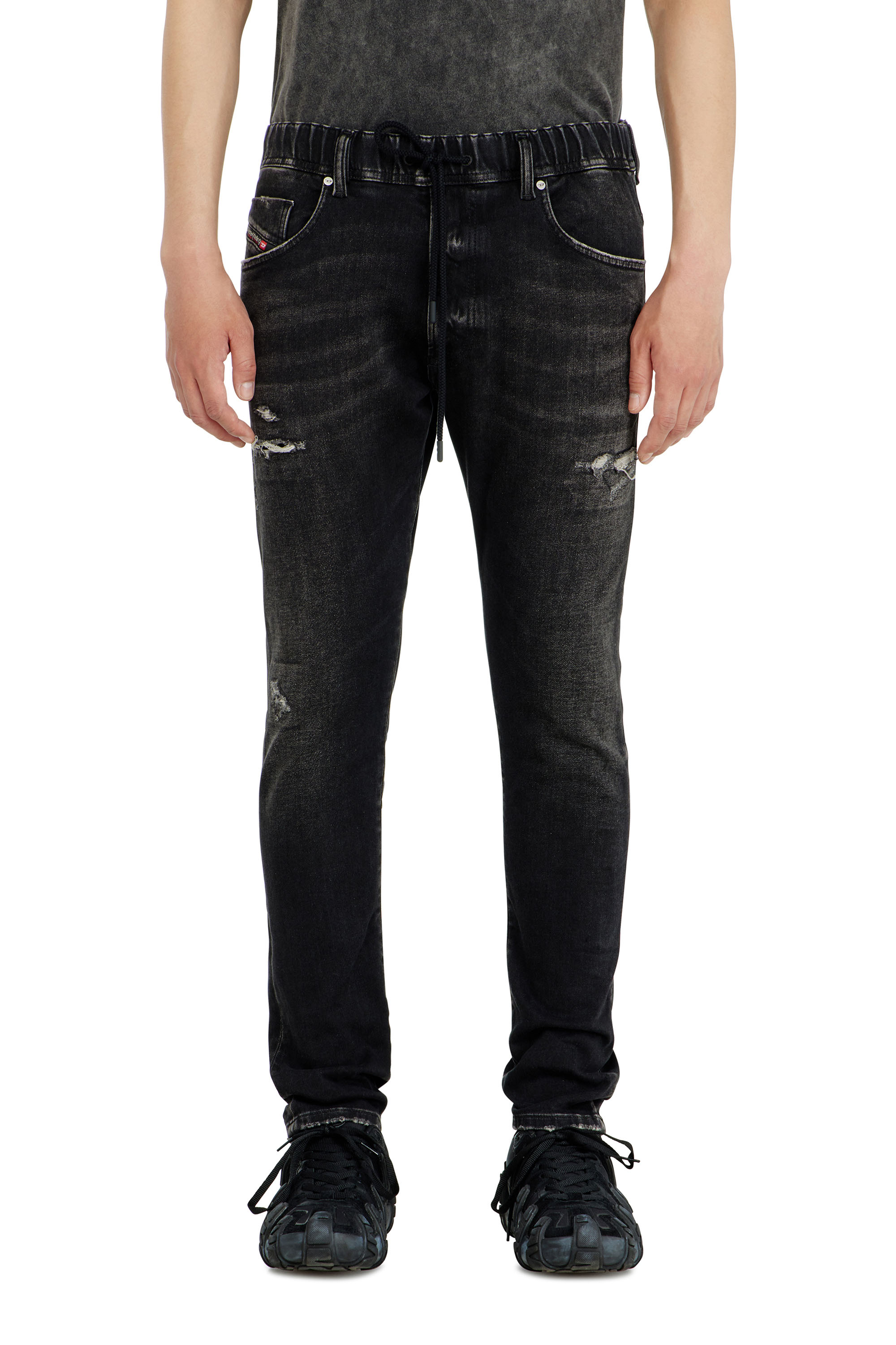 Diesel - Regular 2030 D-Krooley Joggjeans&reg; 09Q22 Uomo, Nero/Grigio scuro - Image 3