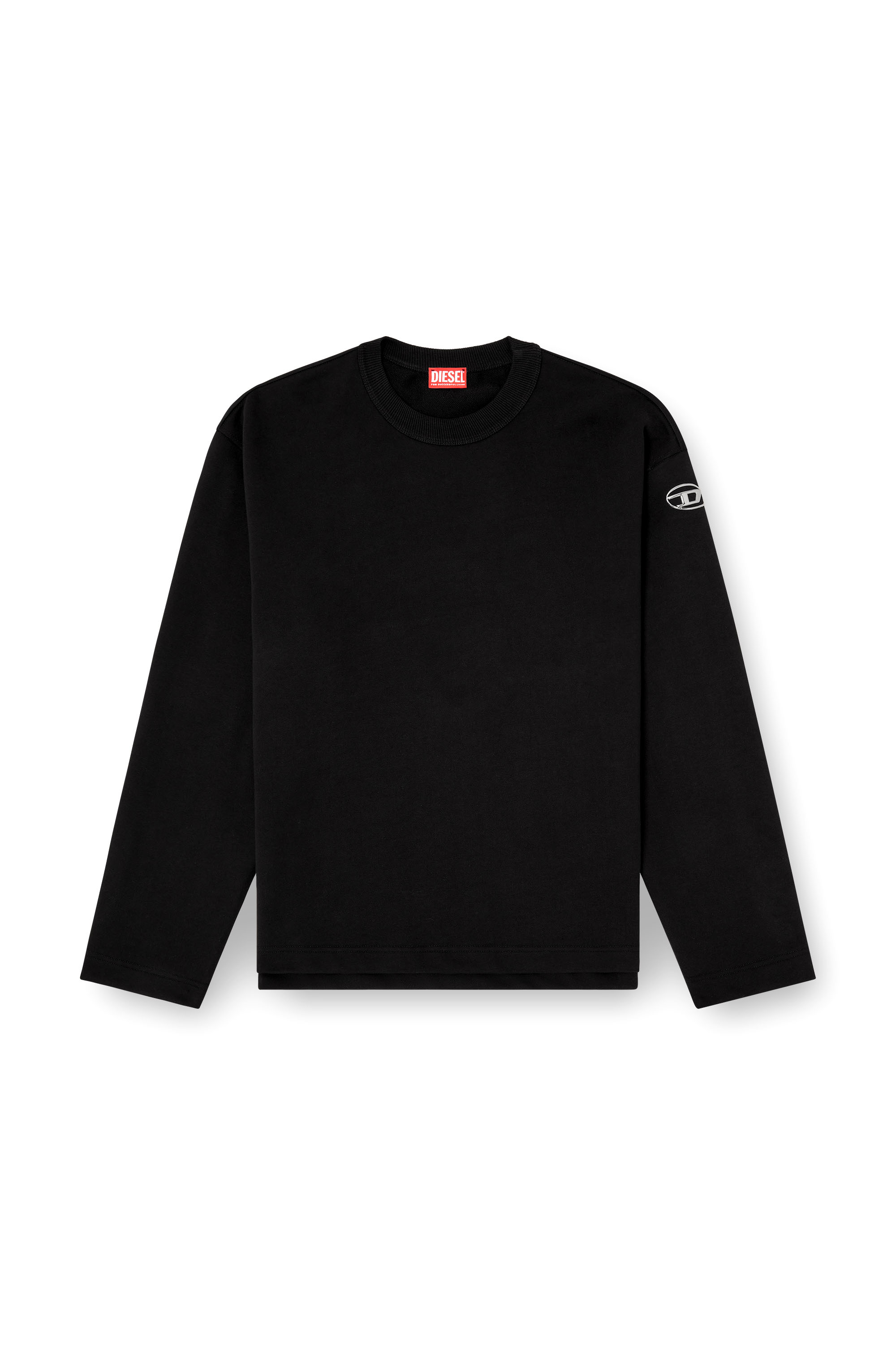 Diesel - S-MACSIS-OD, Felpa con logo metallizzato Uomo in Nero - 2