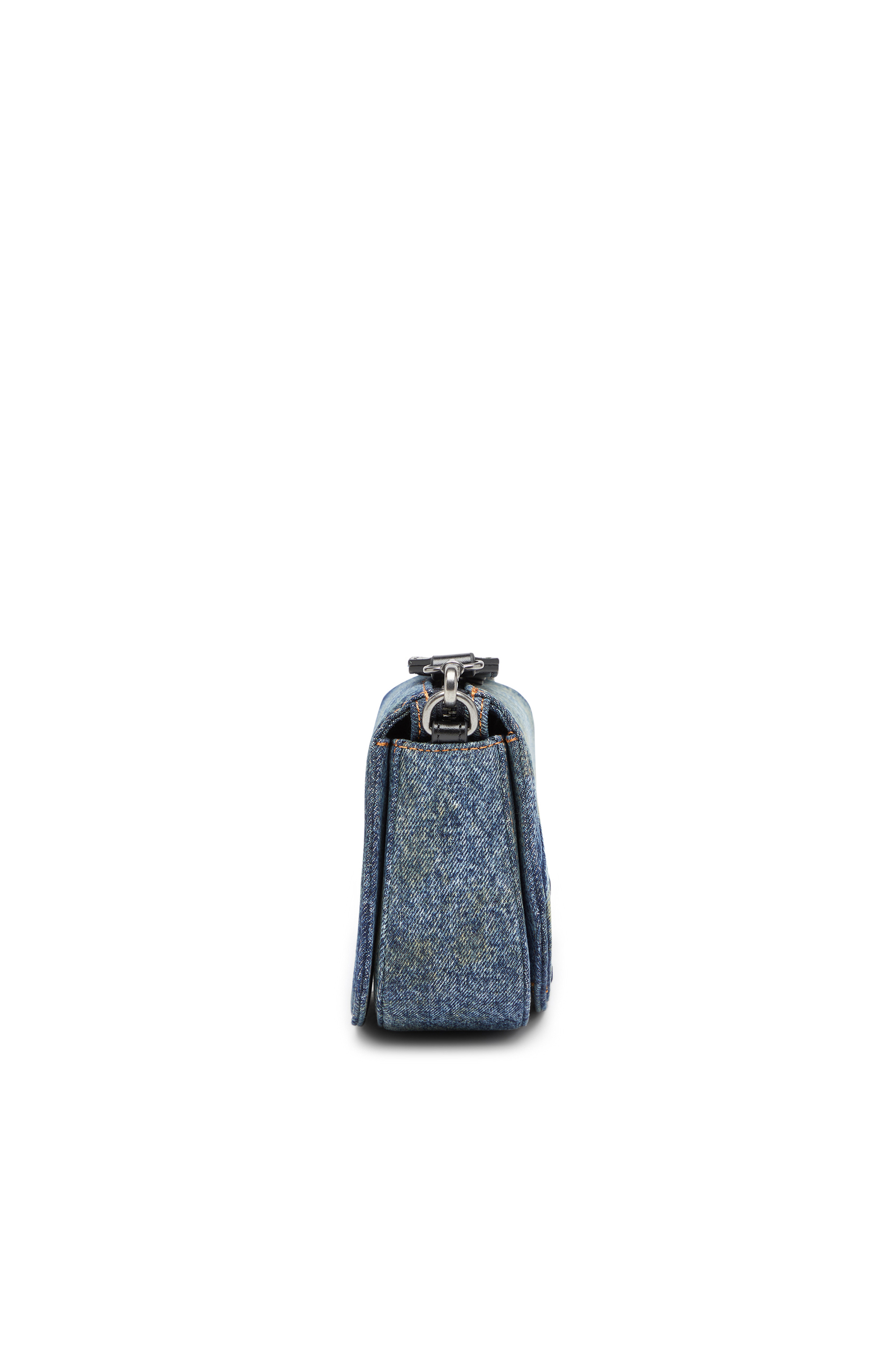 Diesel - 1DR CAMERA BAG, Camera bag in denim solarizzato Unisex in Blu - 3