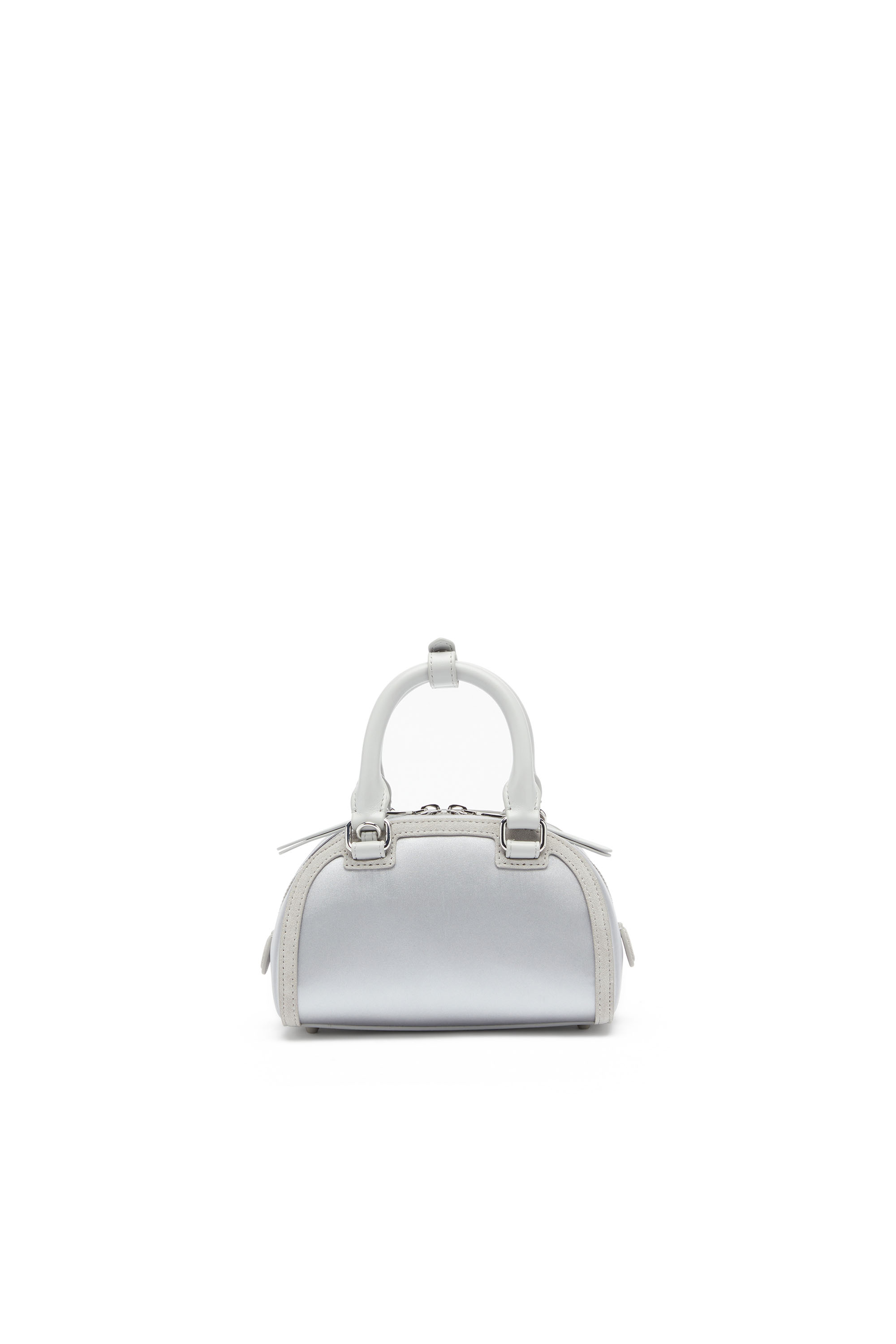 Diesel - 1DR DOME CROSSBODY, 1DR Dome - Borsa bowling mini in raso e scamosciato Donna in Argento - 3