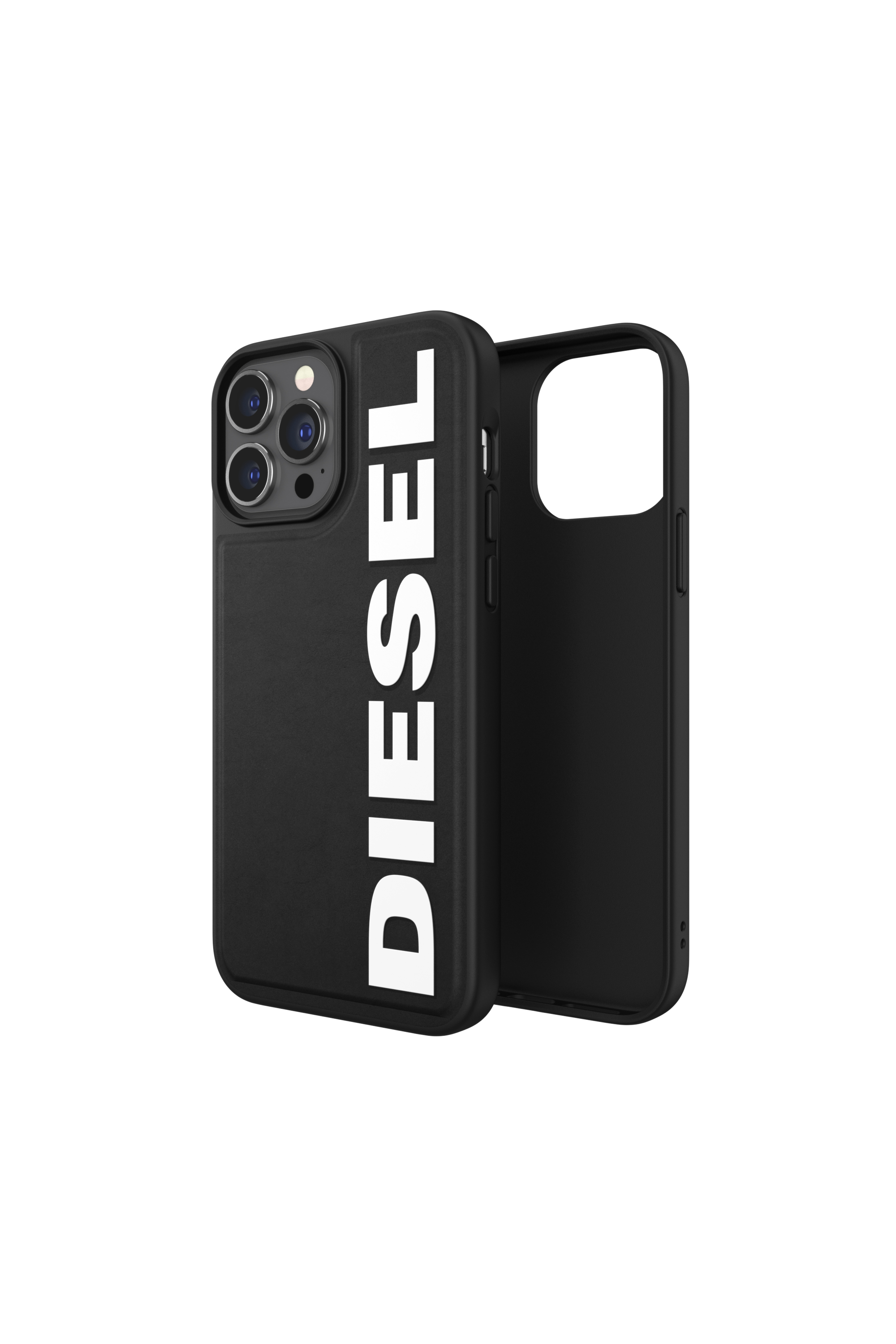 Diesel - 47155 STANDARD CASE, Custodia sagomata per iPhone 13 Pro Max Unisex in Nero - 1