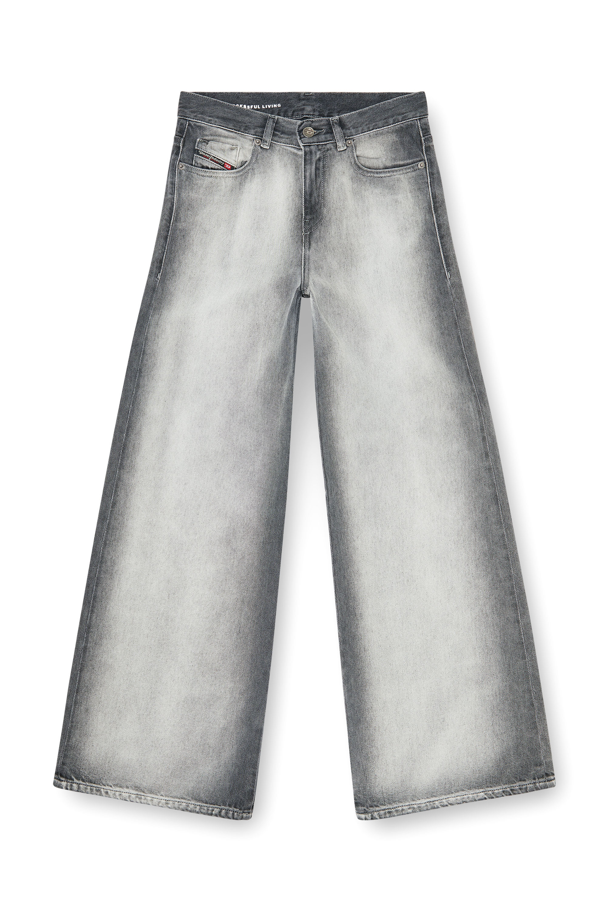 Diesel - Flare Jeans 1978 D-Akemi 09P28 Donna, Grigio Chiaro - Image 2