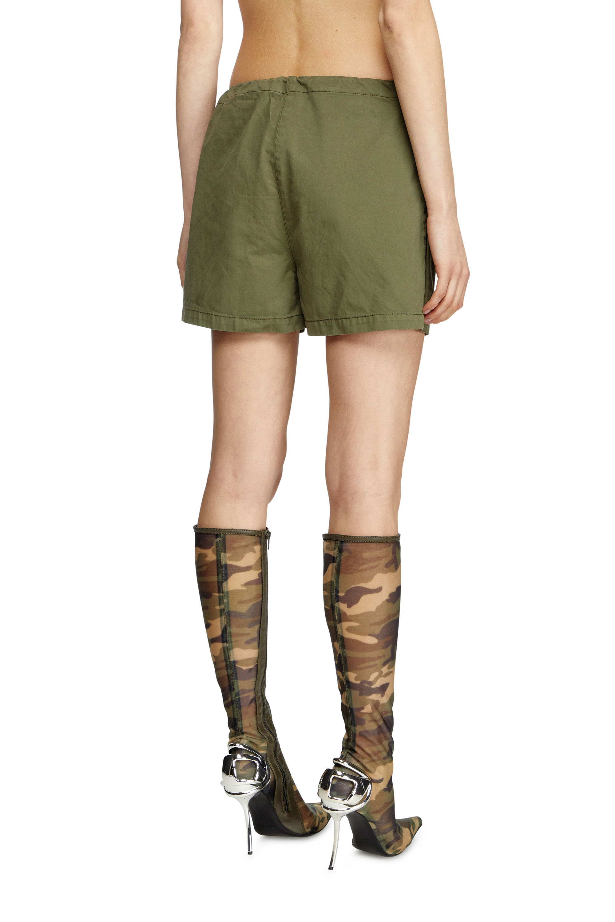 Diesel - S-ENESIS, Short in stile utility Donna in Verde - 4