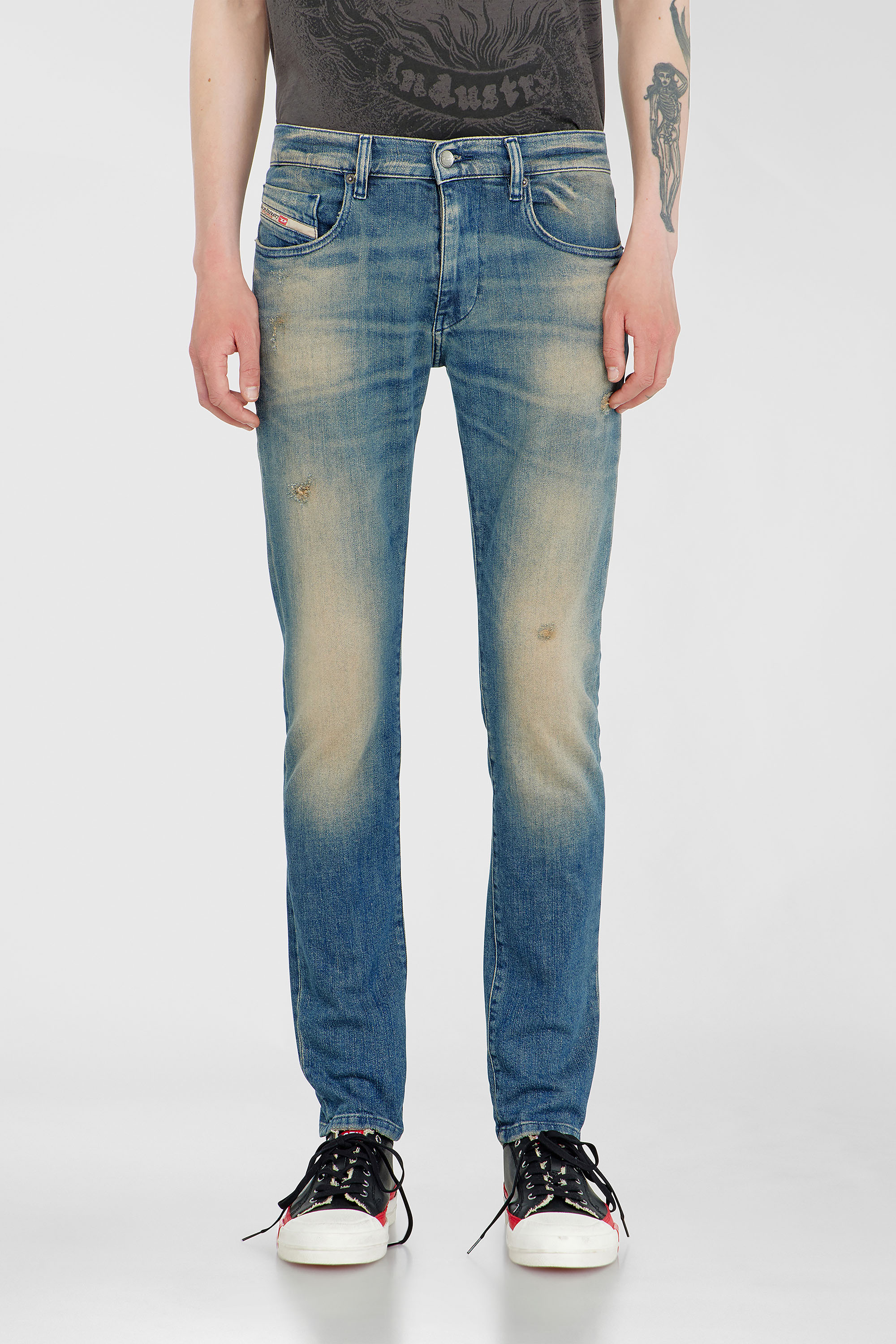 Diesel - Slim Jeans 2019 D-Strukt 0KBBW Uomo, Blu medio - Image 1