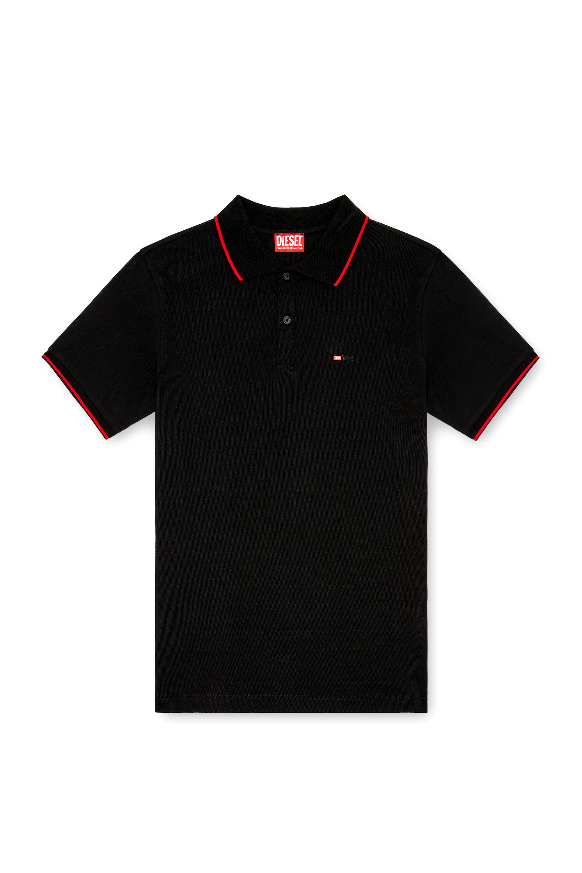 Diesel - T-FERRY-MICRODIV, Polo con micro ricamo Diesel Uomo in Nero - 2