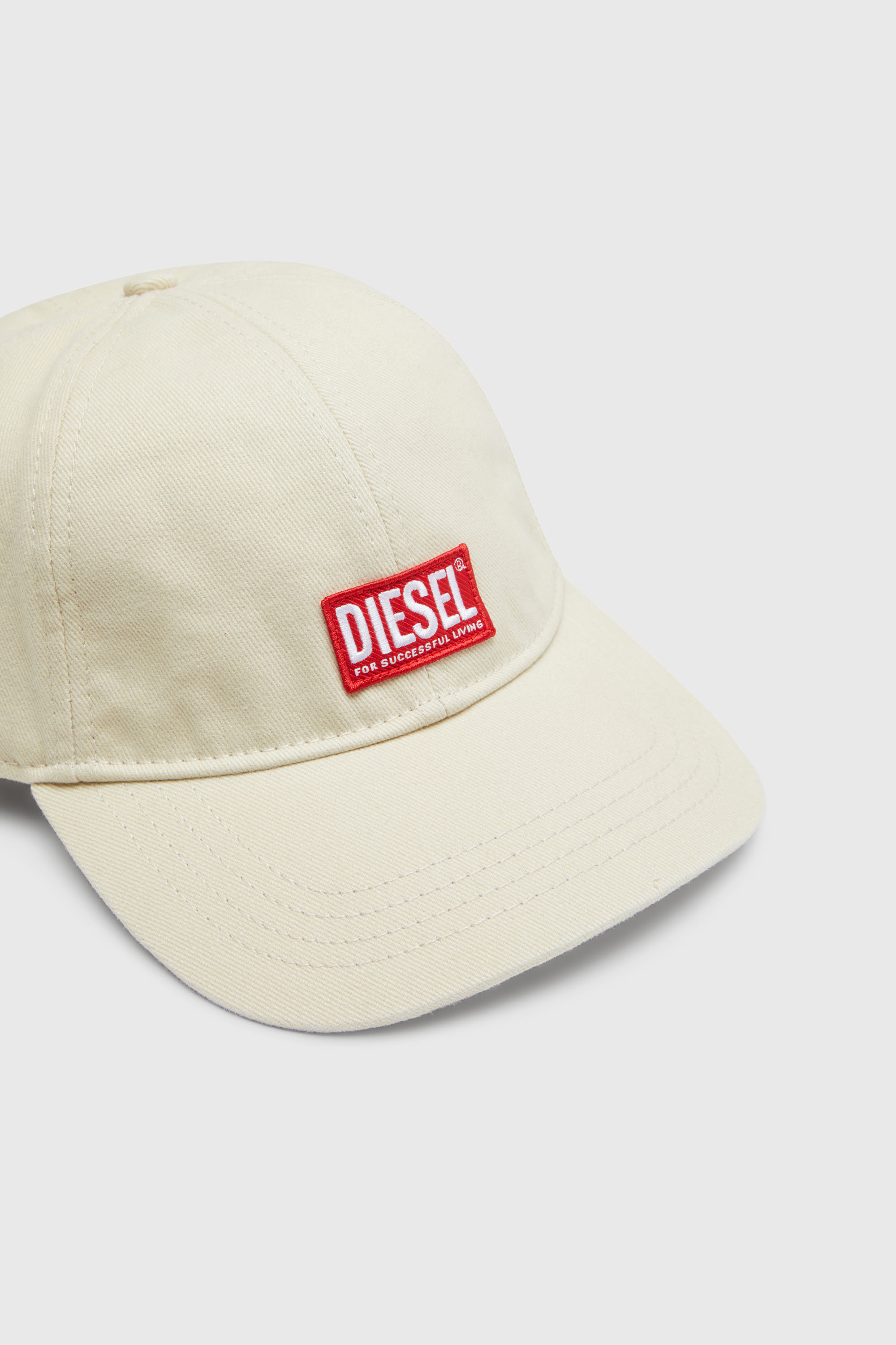 Diesel - CORRY-JACQ-WASH, Cappello da baseball con patch logo Uomo in Bianco - 3
