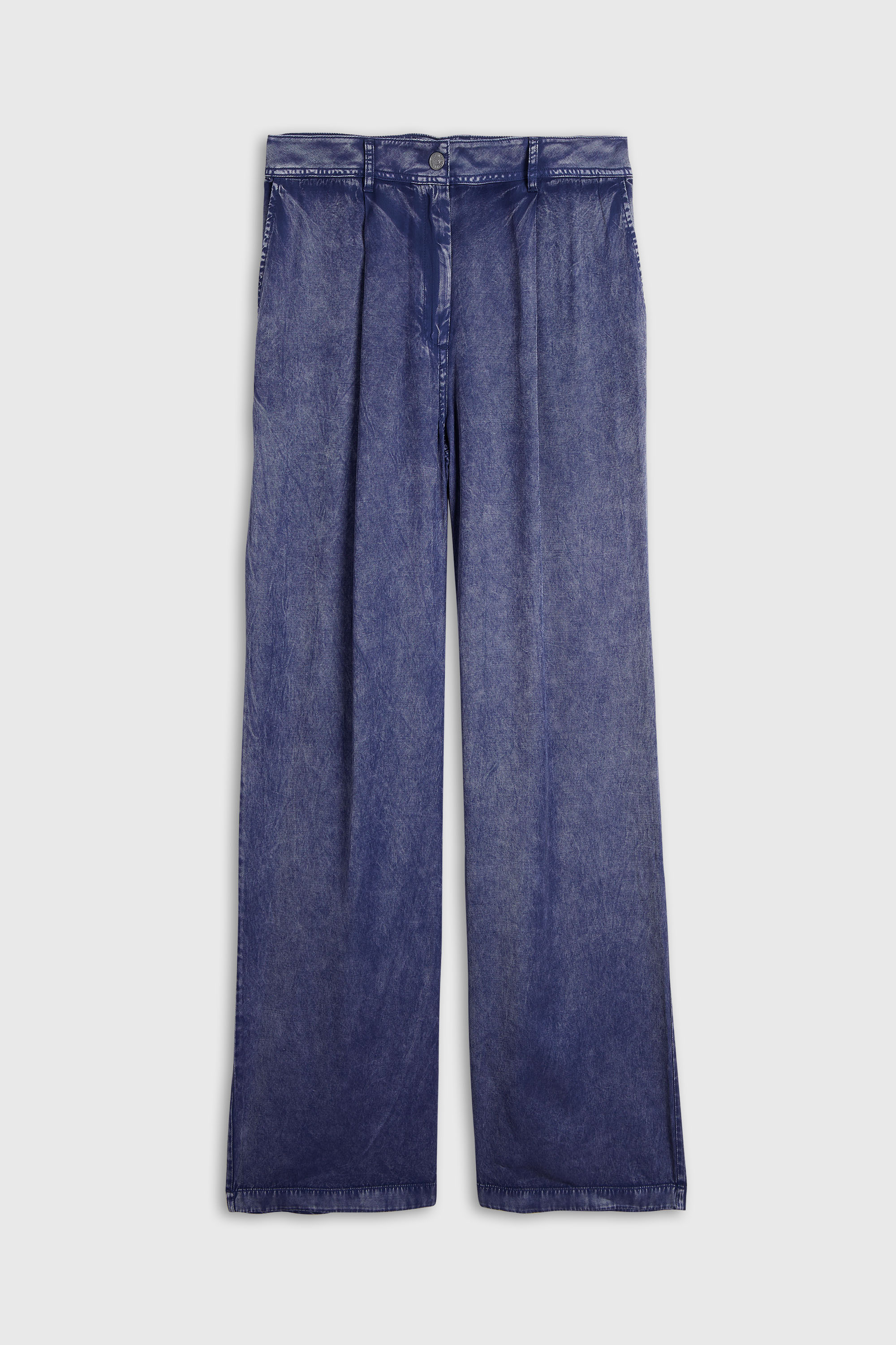 Diesel - P-AUSTINE, Pantaloni wide-leg in viscosa effetto denim Donna in Blu - 2