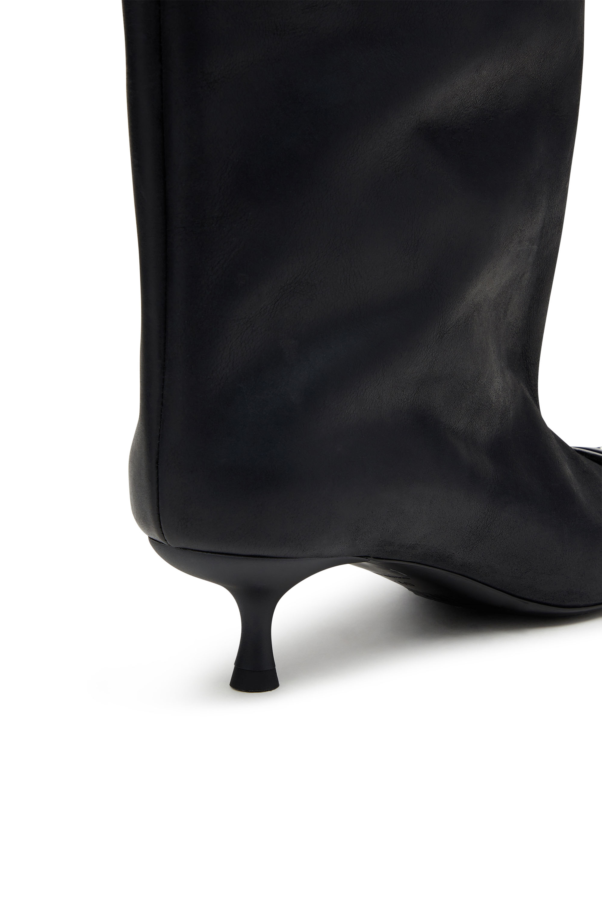 Diesel - D-VENUS 40 KB TUBE, D-Venus-Stivali al ginocchio in pelle oliata Donna in Nero - 4