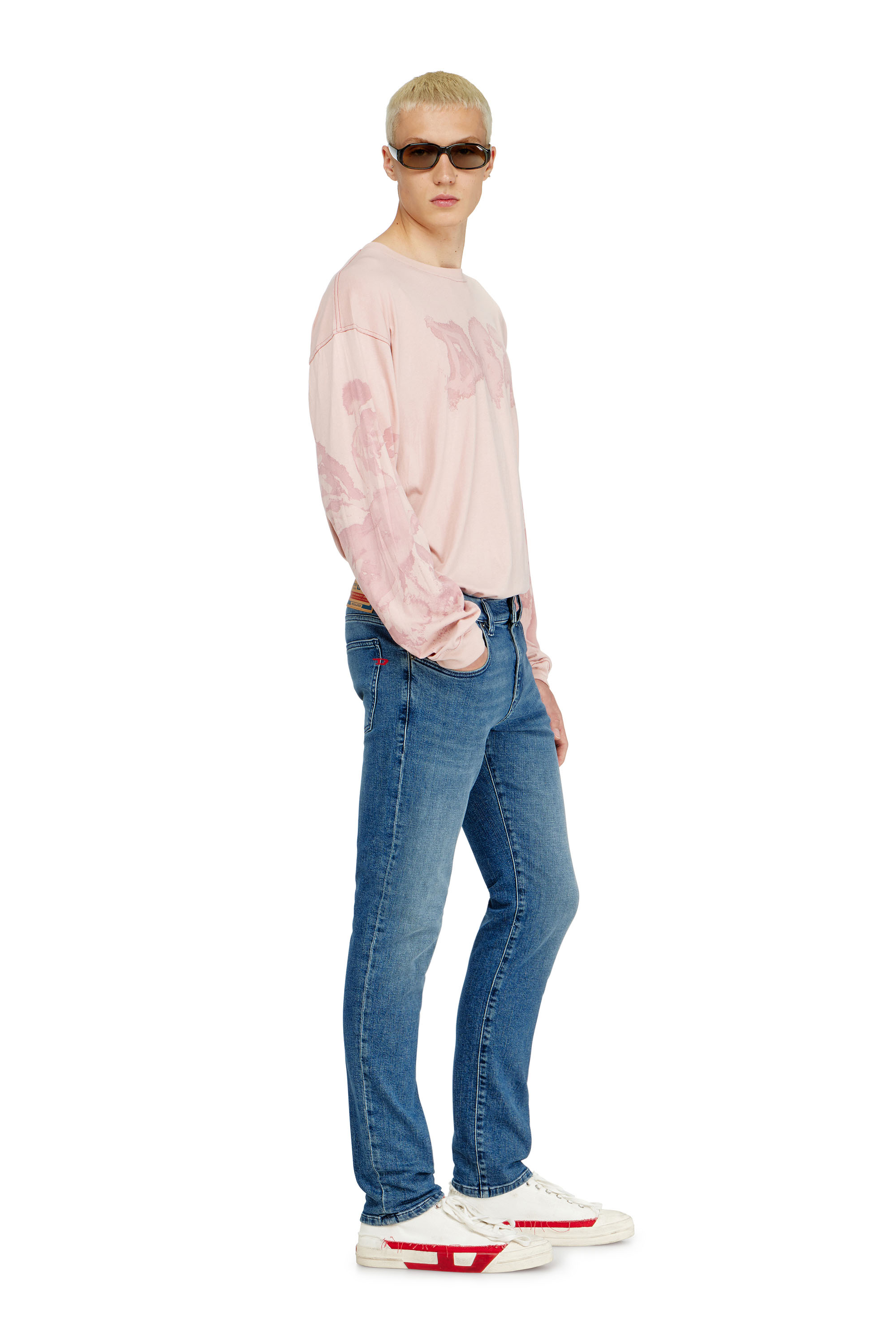 Diesel - Slim Jeans 2019 D-Strukt 0HDBK Uomo, Blu medio - Image 2