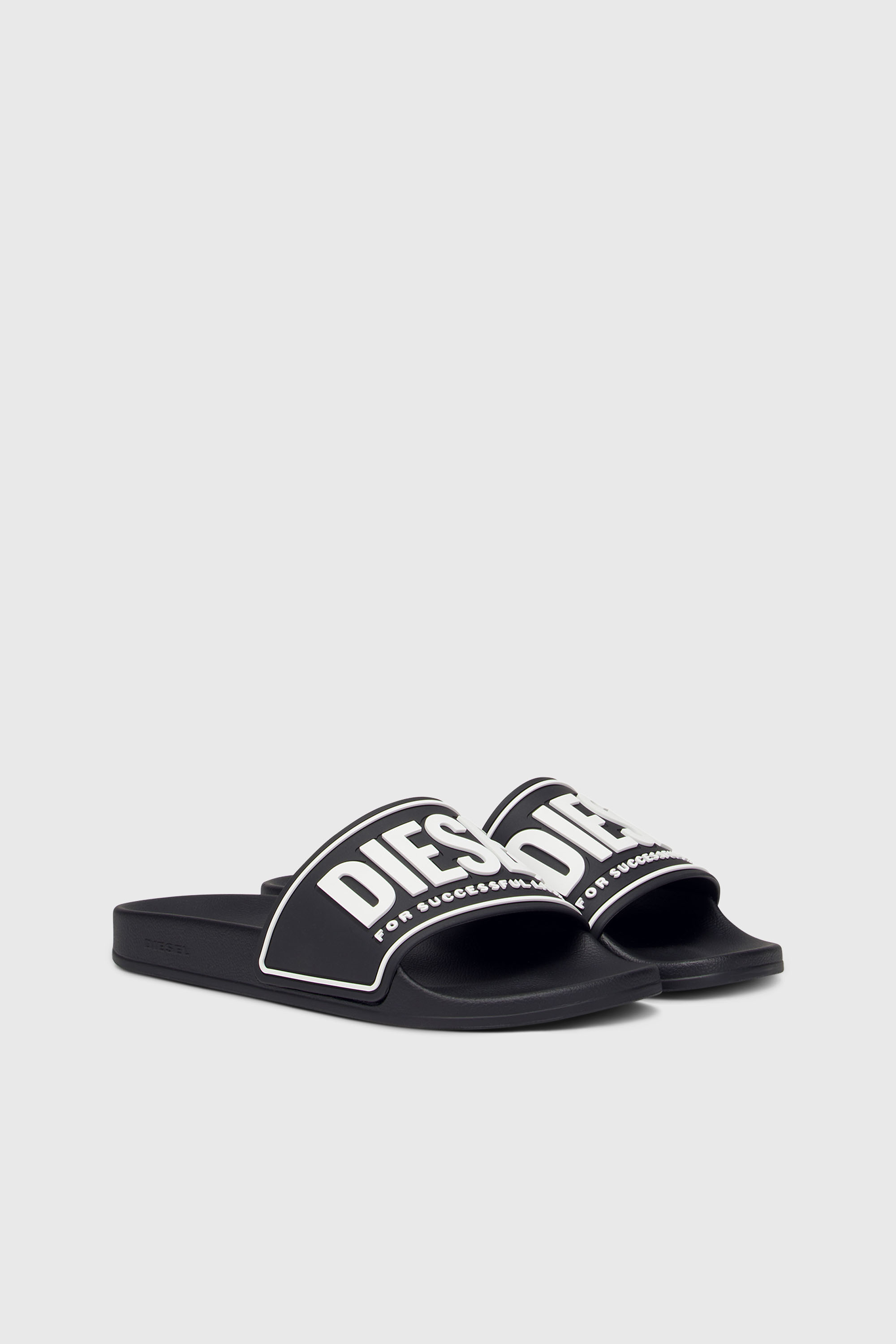 Diesel - SA-MAYEMI CC W, Sa-Mayemi-Ciabatte in gomma con logo in rilievo Donna in Nero - 2