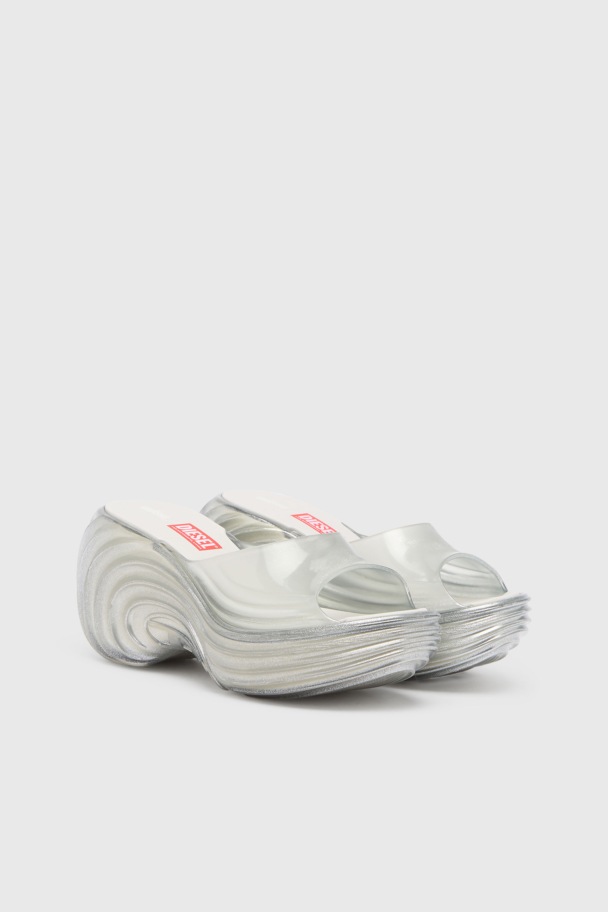 Diesel - MELISSA QUANTUM PLATFORM, Mule platform in Melflex&reg; Donna in Argento - 2