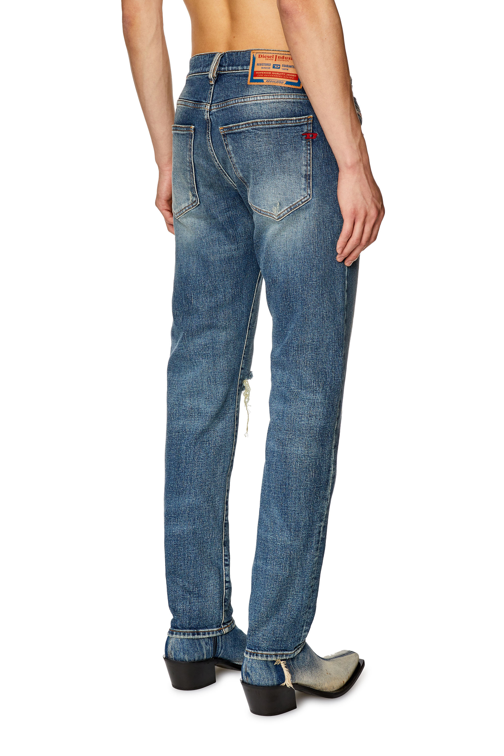 Diesel - Slim Jeans 2019 D-Strukt 007M5, Blu Scuro - Image 3