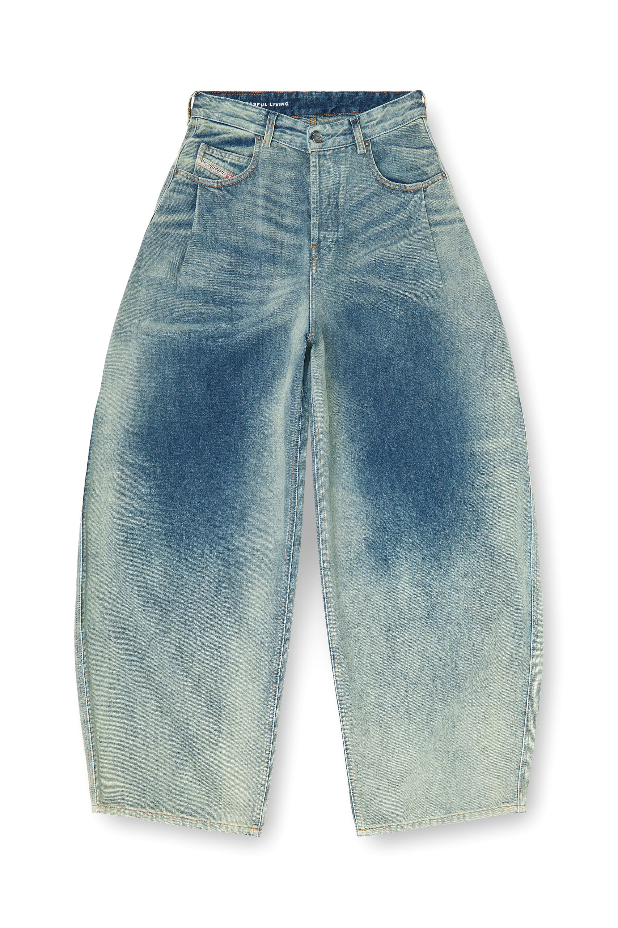 Diesel - Relaxed Jeans 1987 D-Khelz 007EF Donna, Blu medio - Image 3
