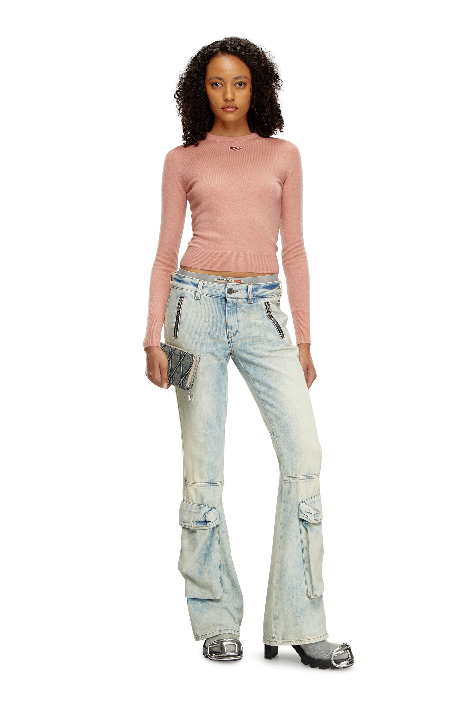Diesel - M-AREESAX, Donna Top in lana e cashmere in Rosa - Image 2