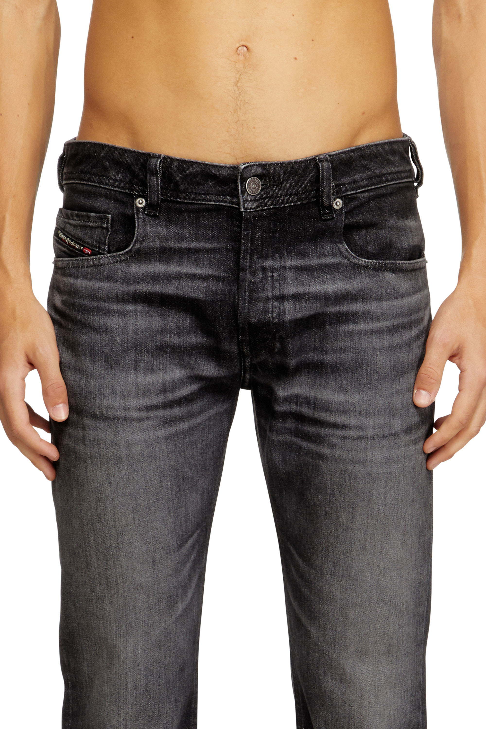 Diesel - Bootcut Jeans 2007 Zatiny 09N48 Uomo, Nero/Grigio scuro - Image 4