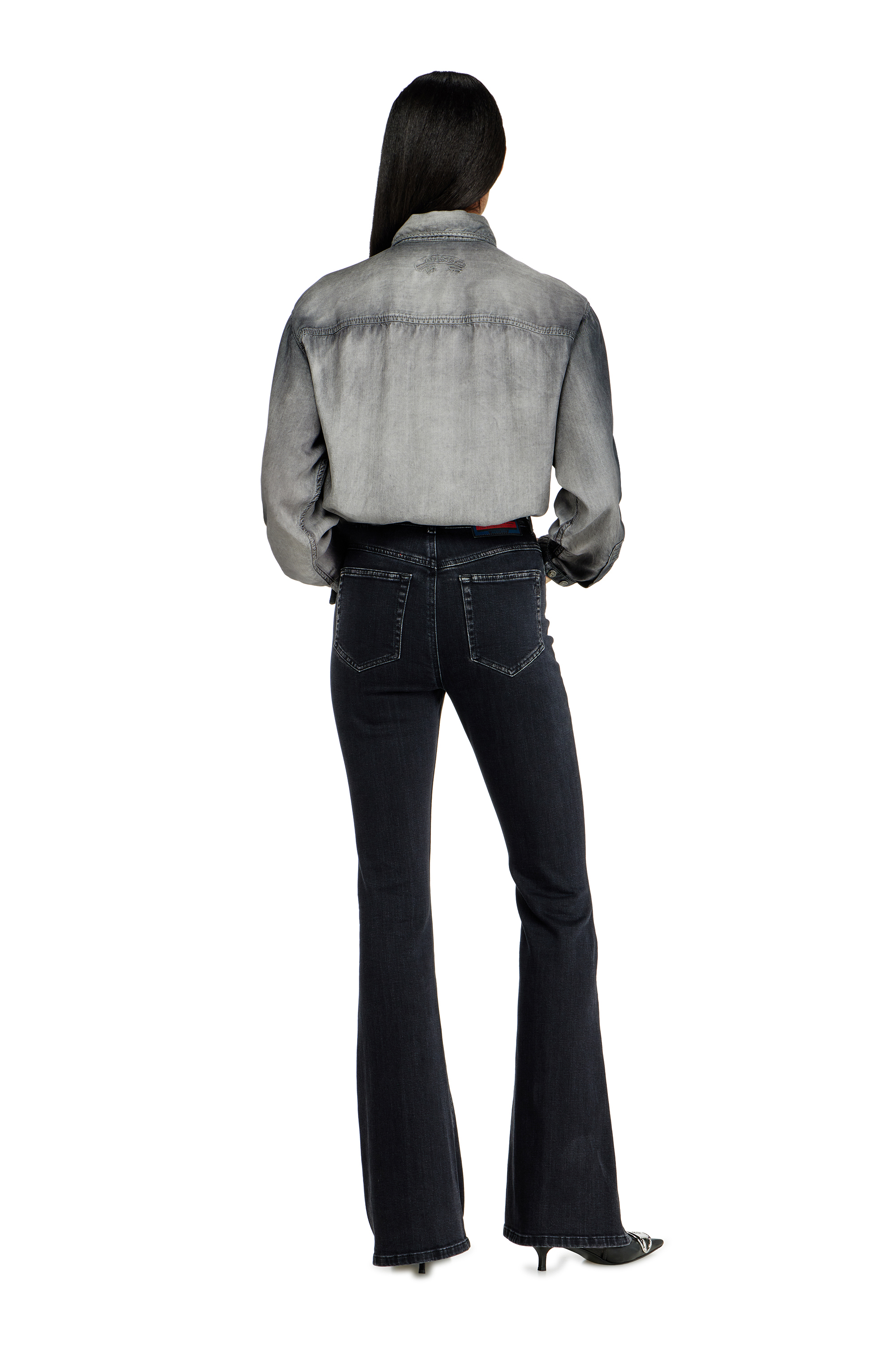 Diesel - Bootcut Jeans 1973 D-Partt 09P75 Donna, Nero/Grigio scuro - Image 3