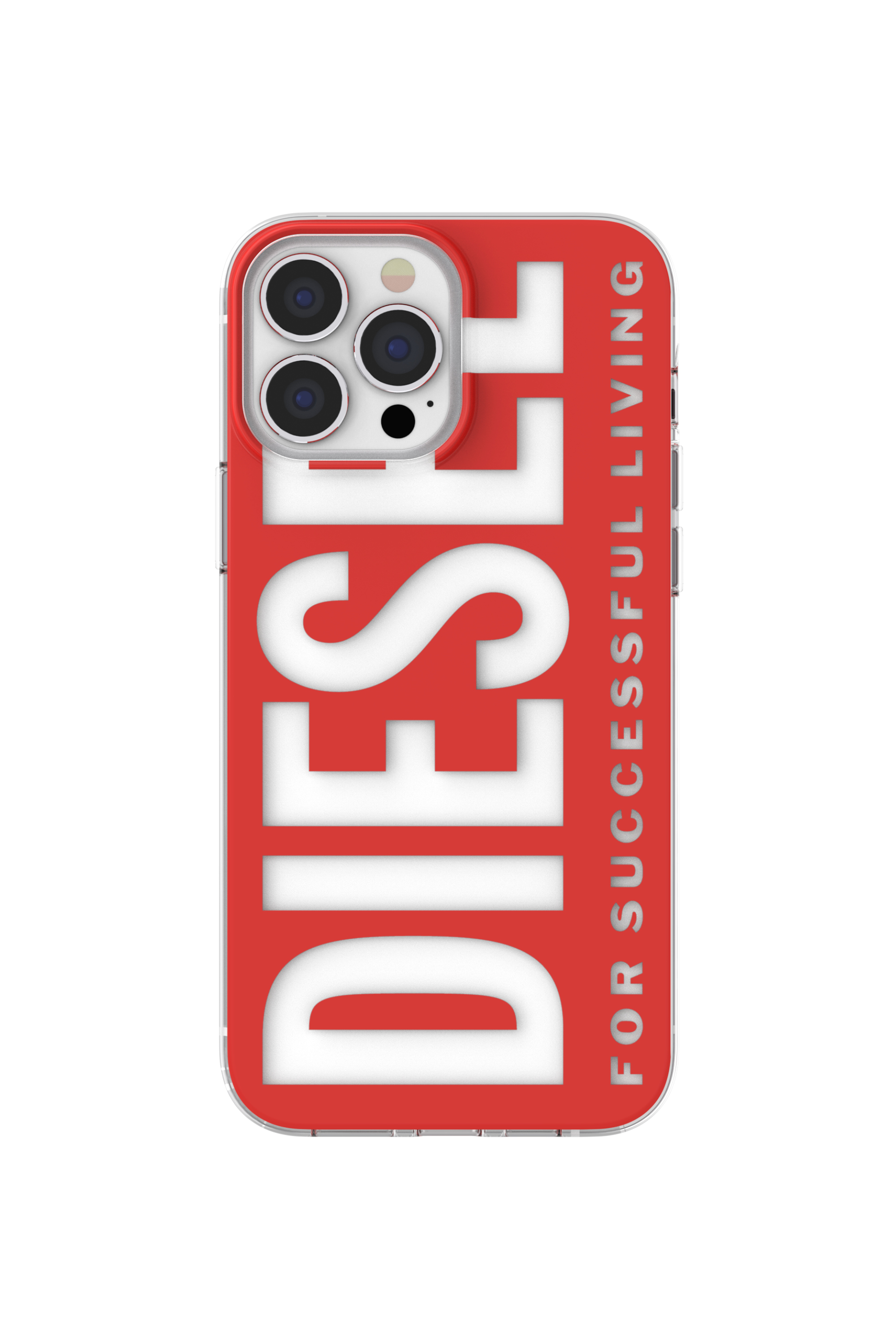 Diesel - 47204 STANDARDASE, Cover translucida in TPU per iPhone 13 Pro Max Unisex in Rosso - 2