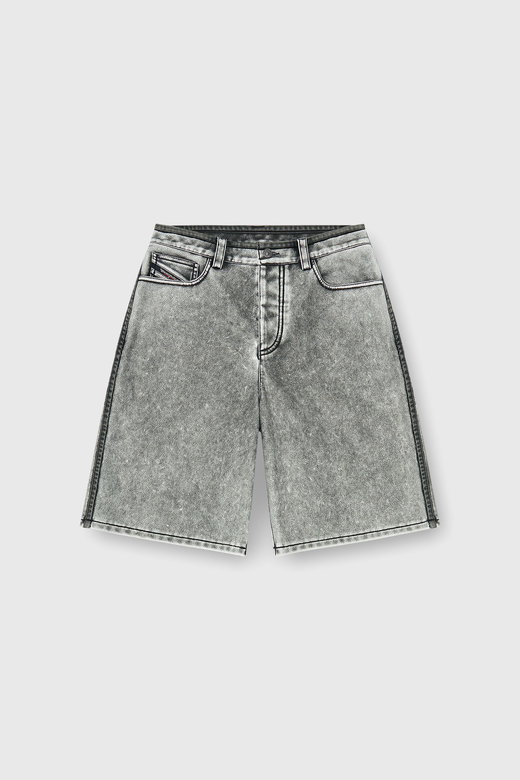 Diesel - P-ARLOR, Bermuda shorts in PU Donna in Grigio - 2