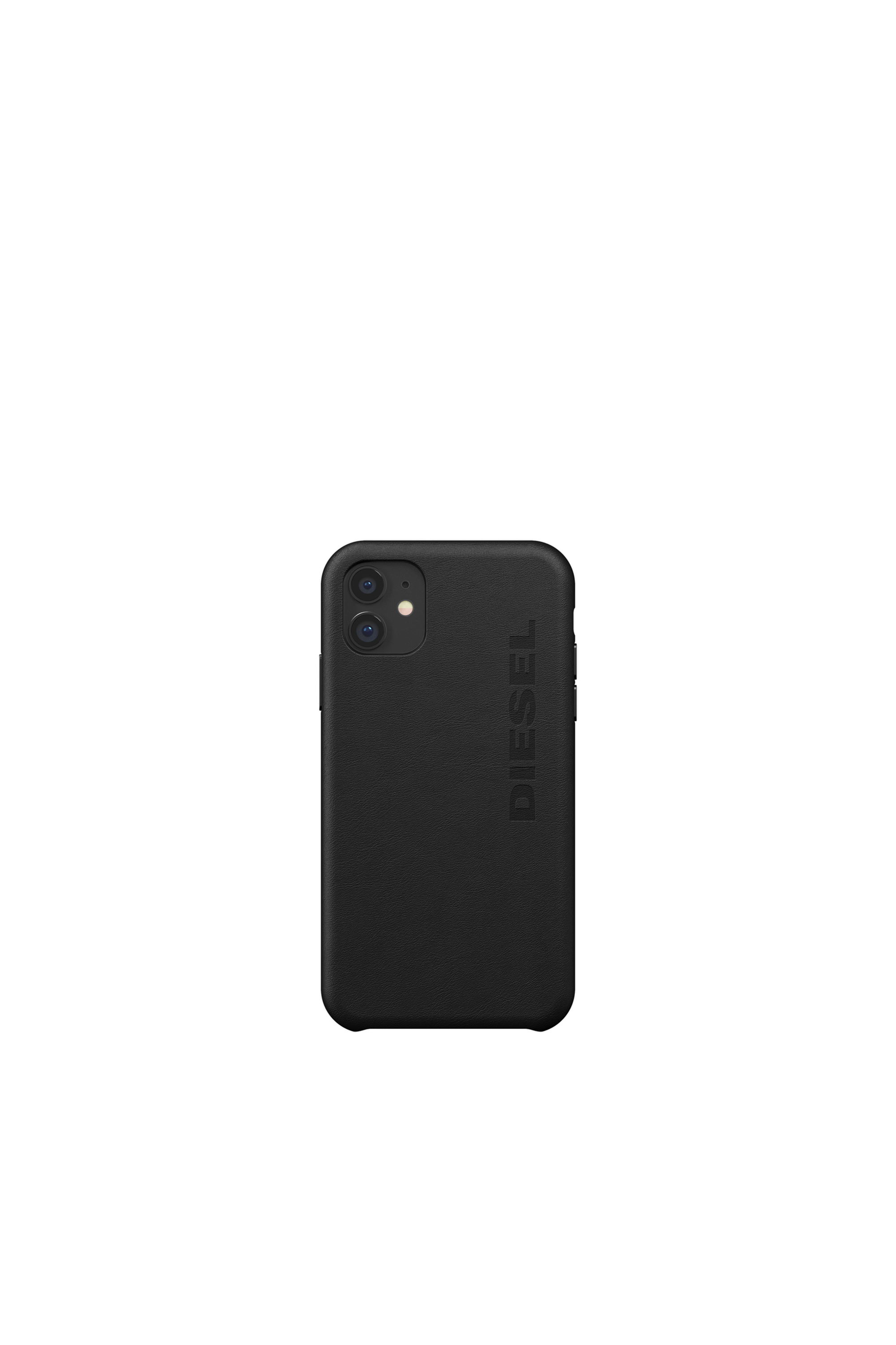 Diesel - 42001 STANDARD CASE, Cover in cuoio per iPhone 11 Unisex in Nero - 2