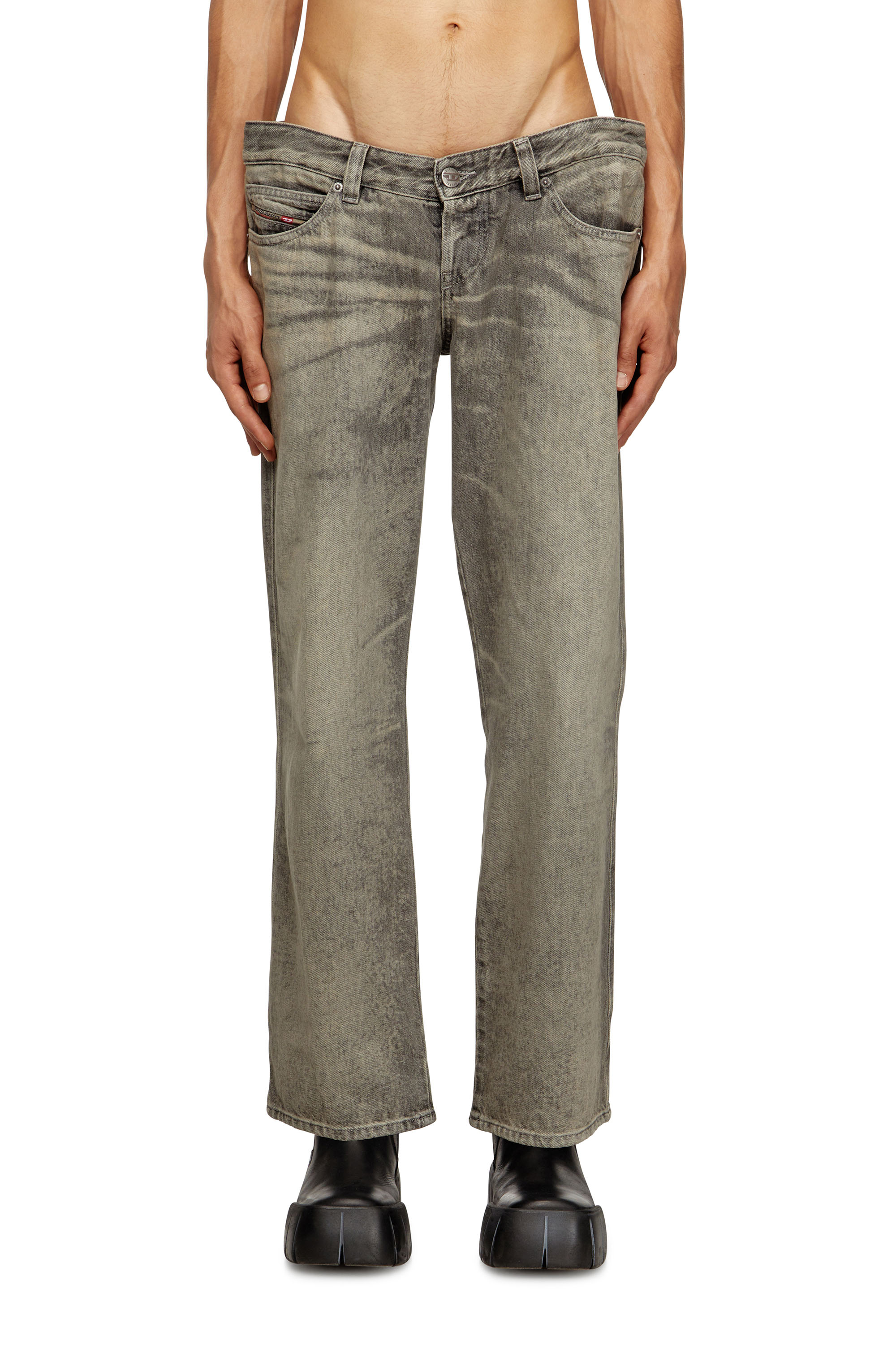 Diesel - Regular Jeans D-Im 007DR Uomo, Grigio - Image 1
