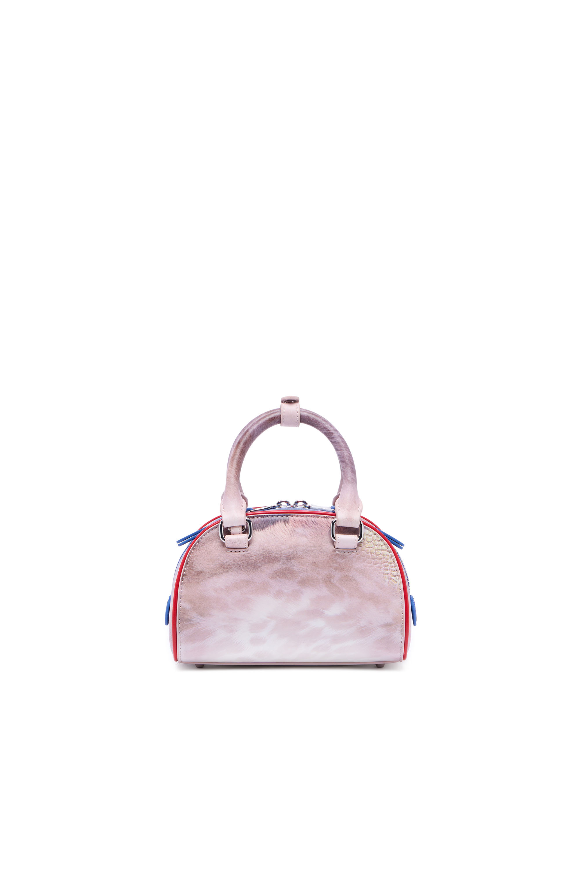 Diesel - 1DR DOME CROSSBODY, 1DR Dome-Borsa bowling mini con stampa animale Donna in Multicolor - 3