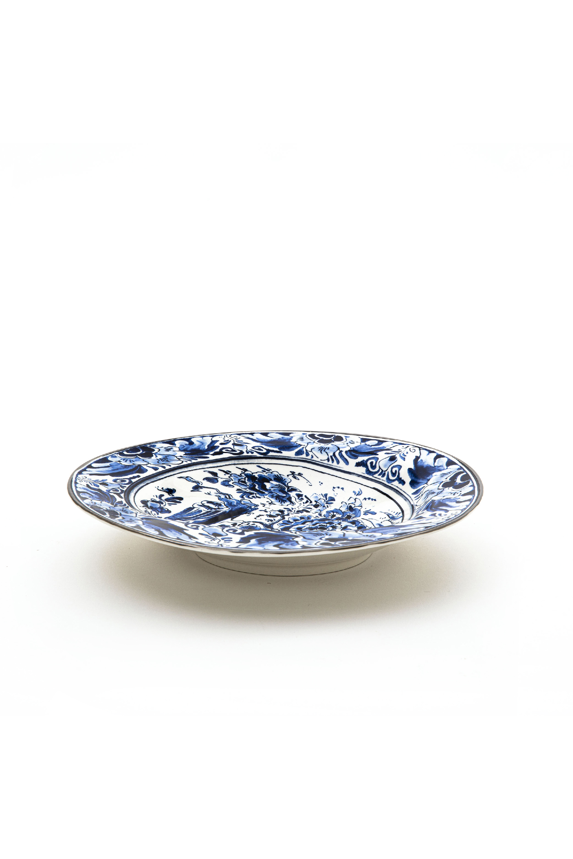Diesel - 11222 SOUP PLATE IN PORCELAIN "CLASSIC O, Bianco/Blu - Image 3