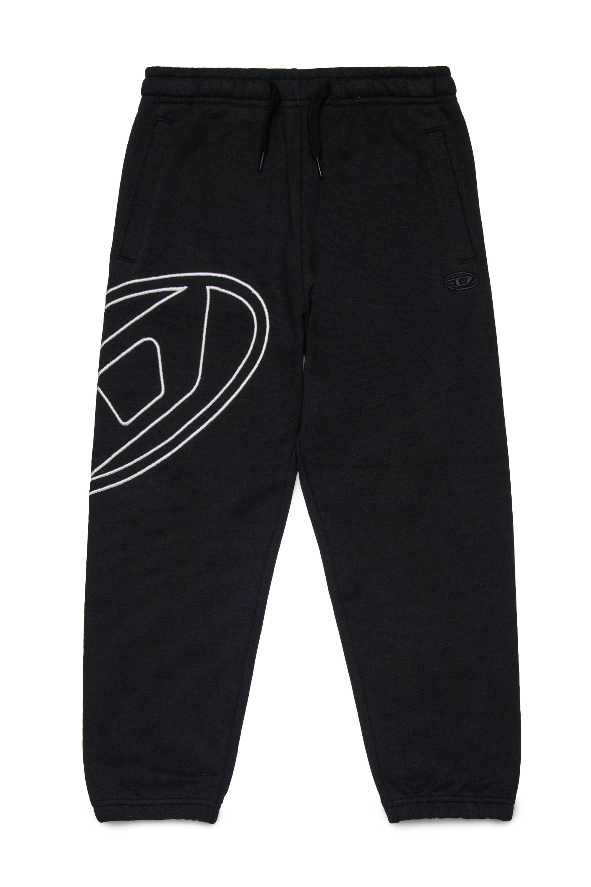 Diesel - PMARKYMEGOVALD, Pantaloni tuta con mega ricamo Oval D Uomo in Nero - 1