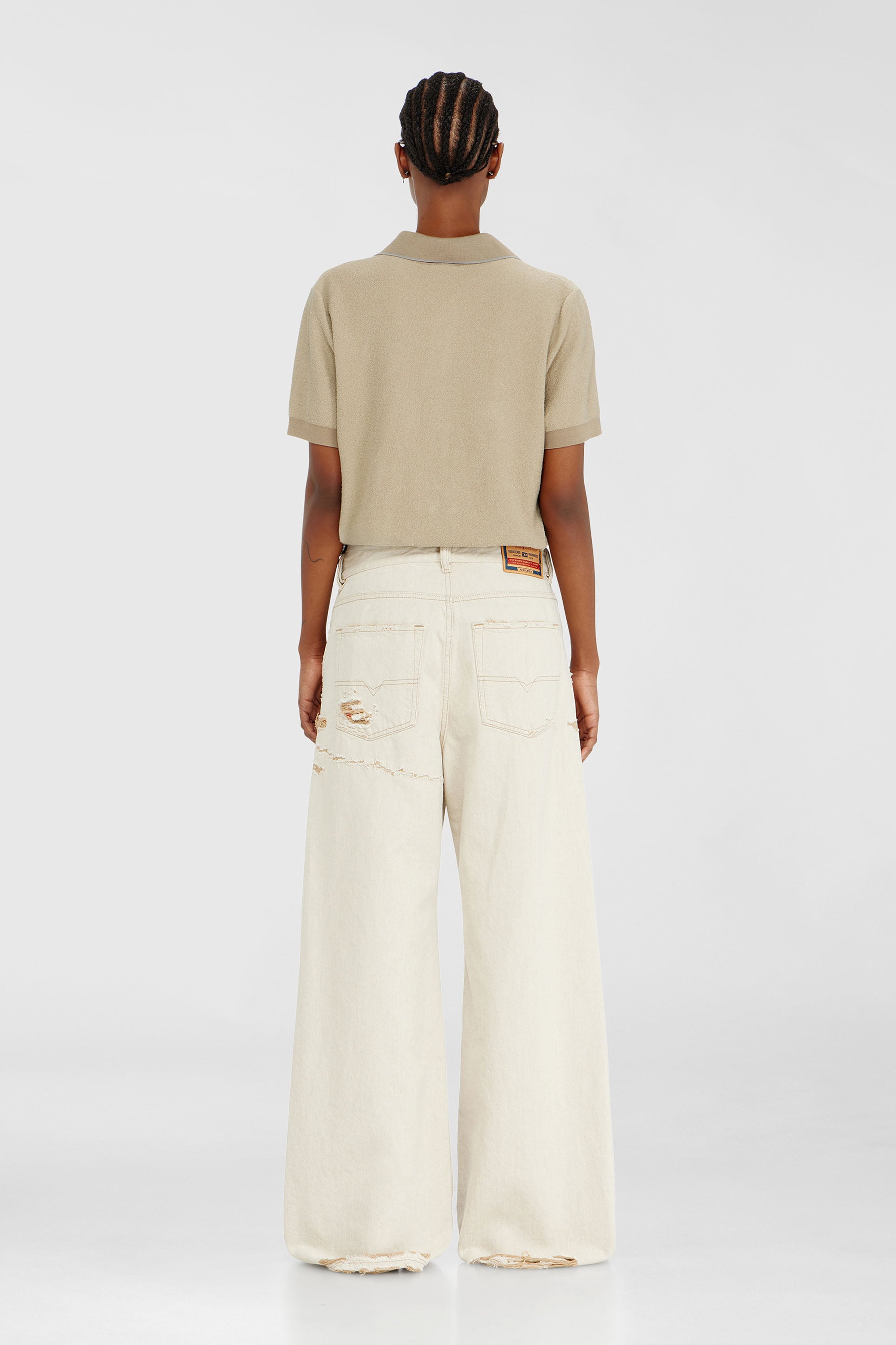 Diesel - Relaxed Jeans 1996 D-Sire 09P89 Donna, Beige - Image 3