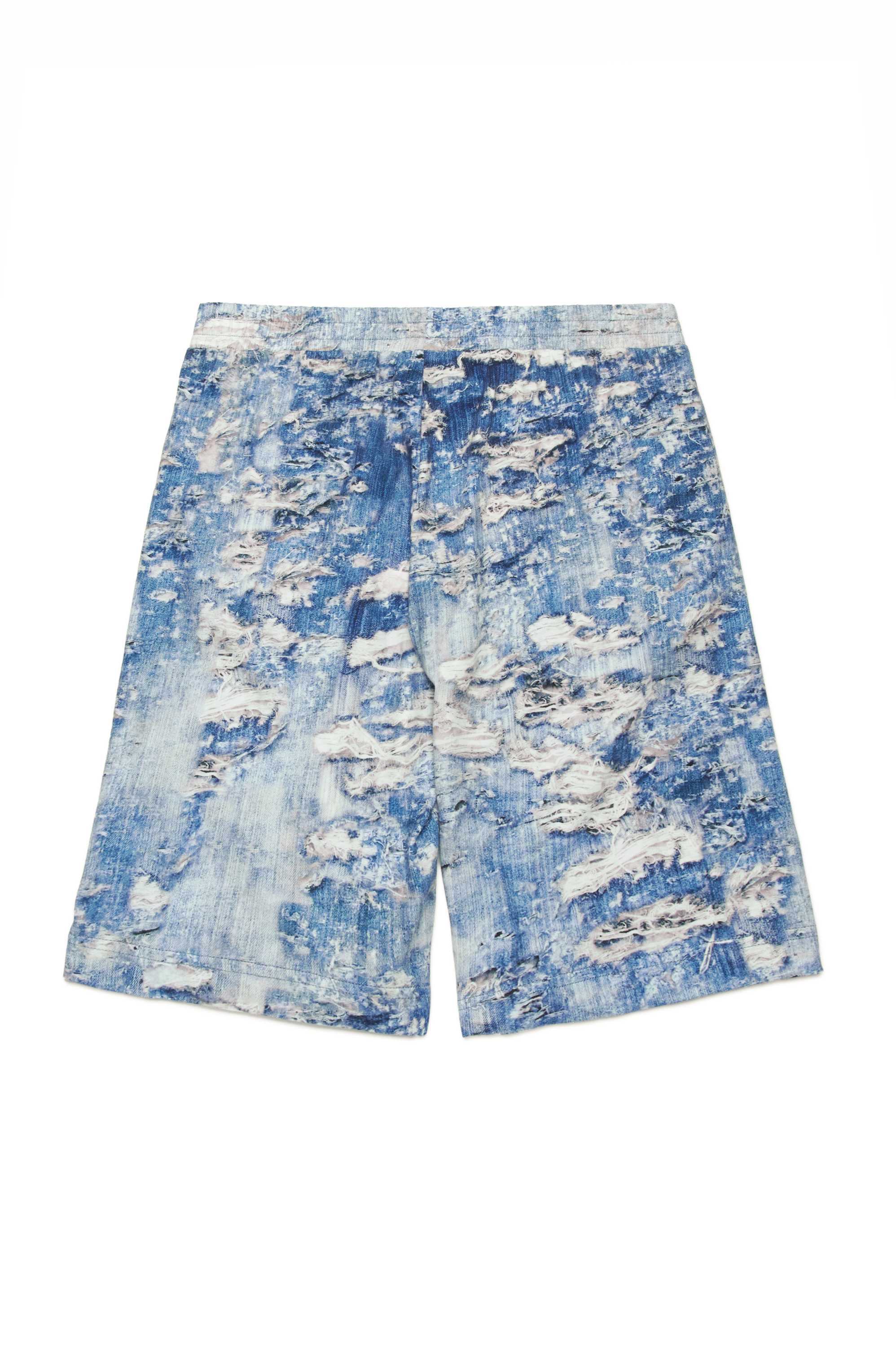 Diesel - PARSTON, Shorts sportivi con stampa Tiger Breaks trompe-l'œil Uomo in Blu - 2