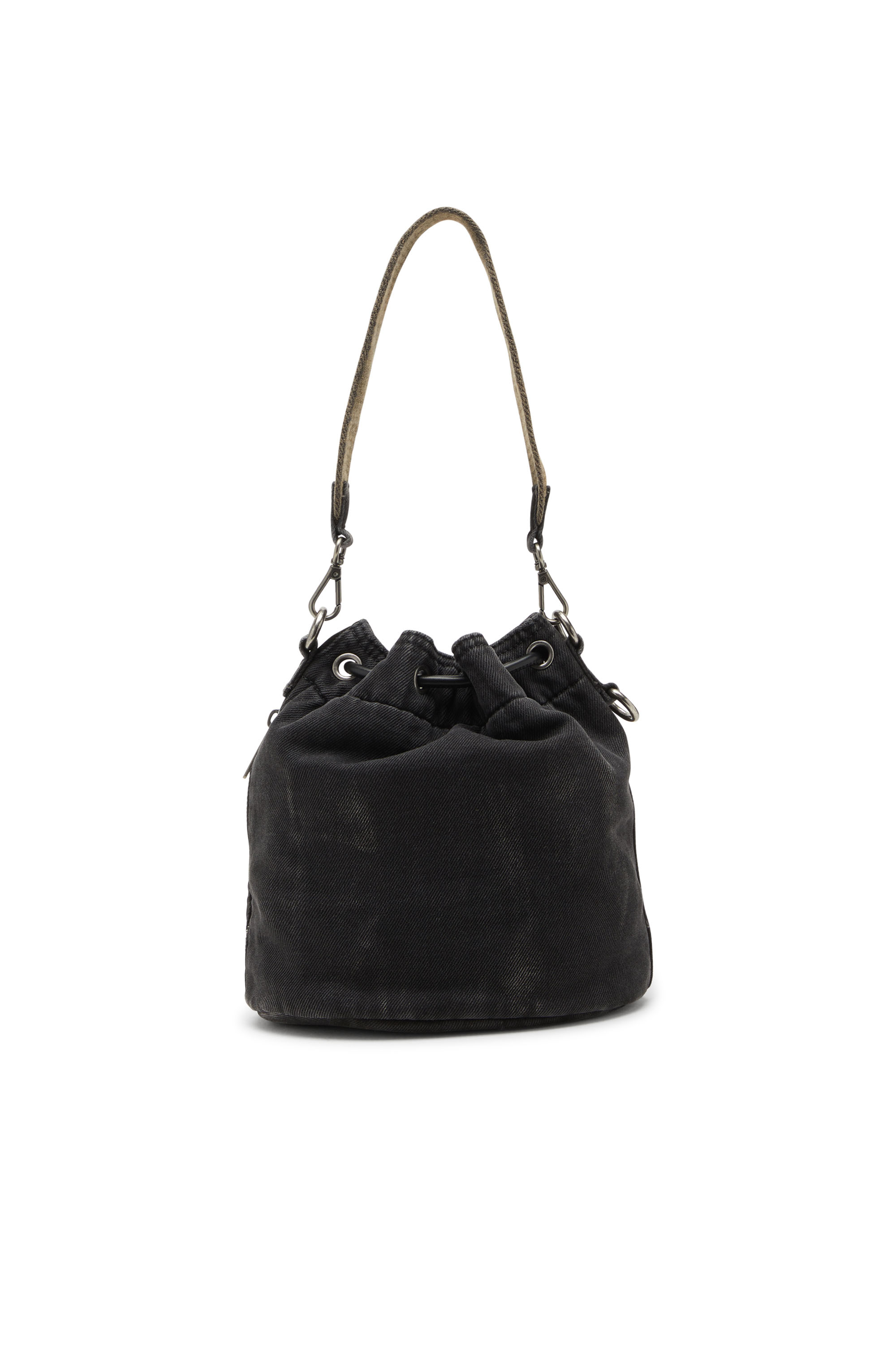 Diesel - MULTI-PKTS BUCKET X, Multi-Pkts-Bucket multipocket in denim washed Unisex in Nero - 3