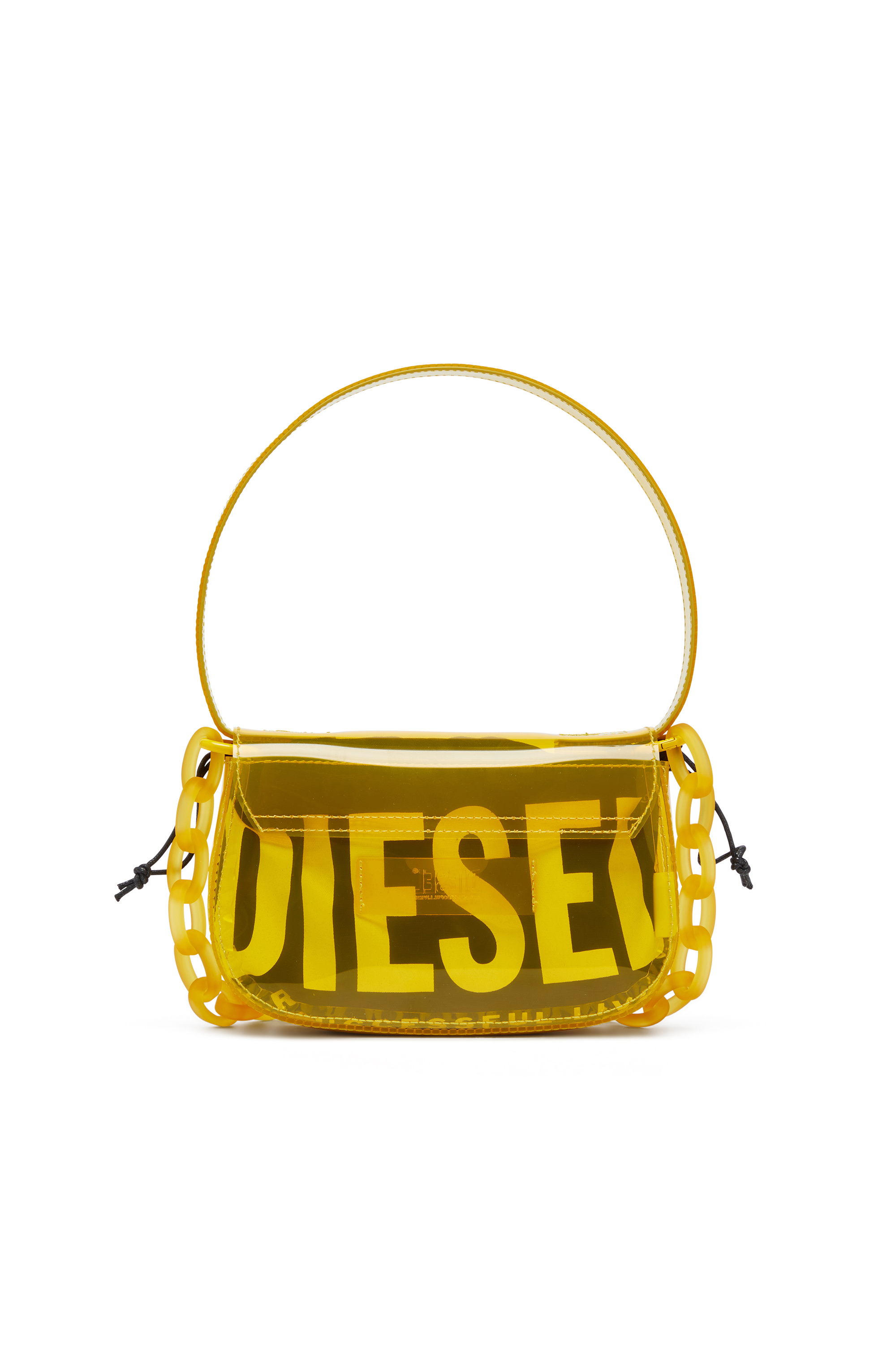Diesel - 1DR, 1DR-Iconica borsa a spalla in TPU trasparente Donna in Giallo - 2