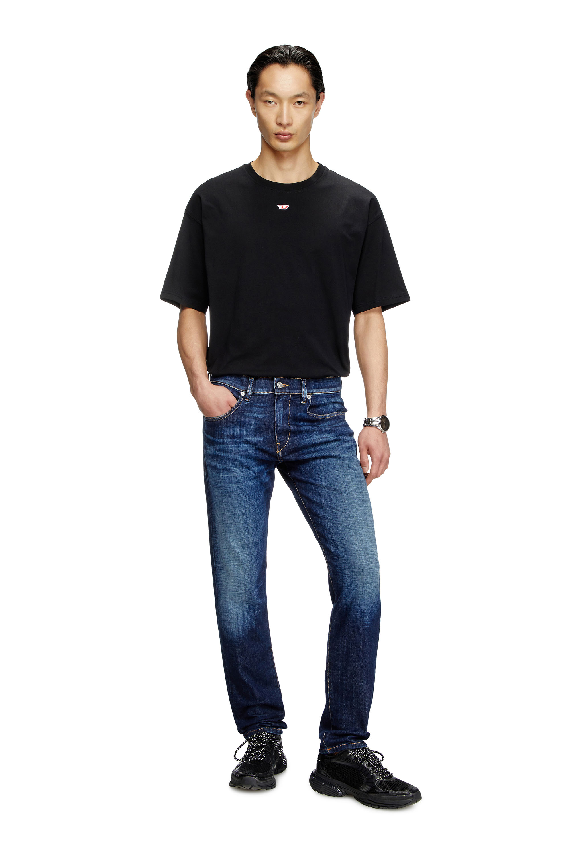 Slim Jeans 2019 D-Strukt 09L61, Blu medio Diesel - Slim Jeans 2019 D-Strukt 09L61 Uomo, Blu medio - Image 1