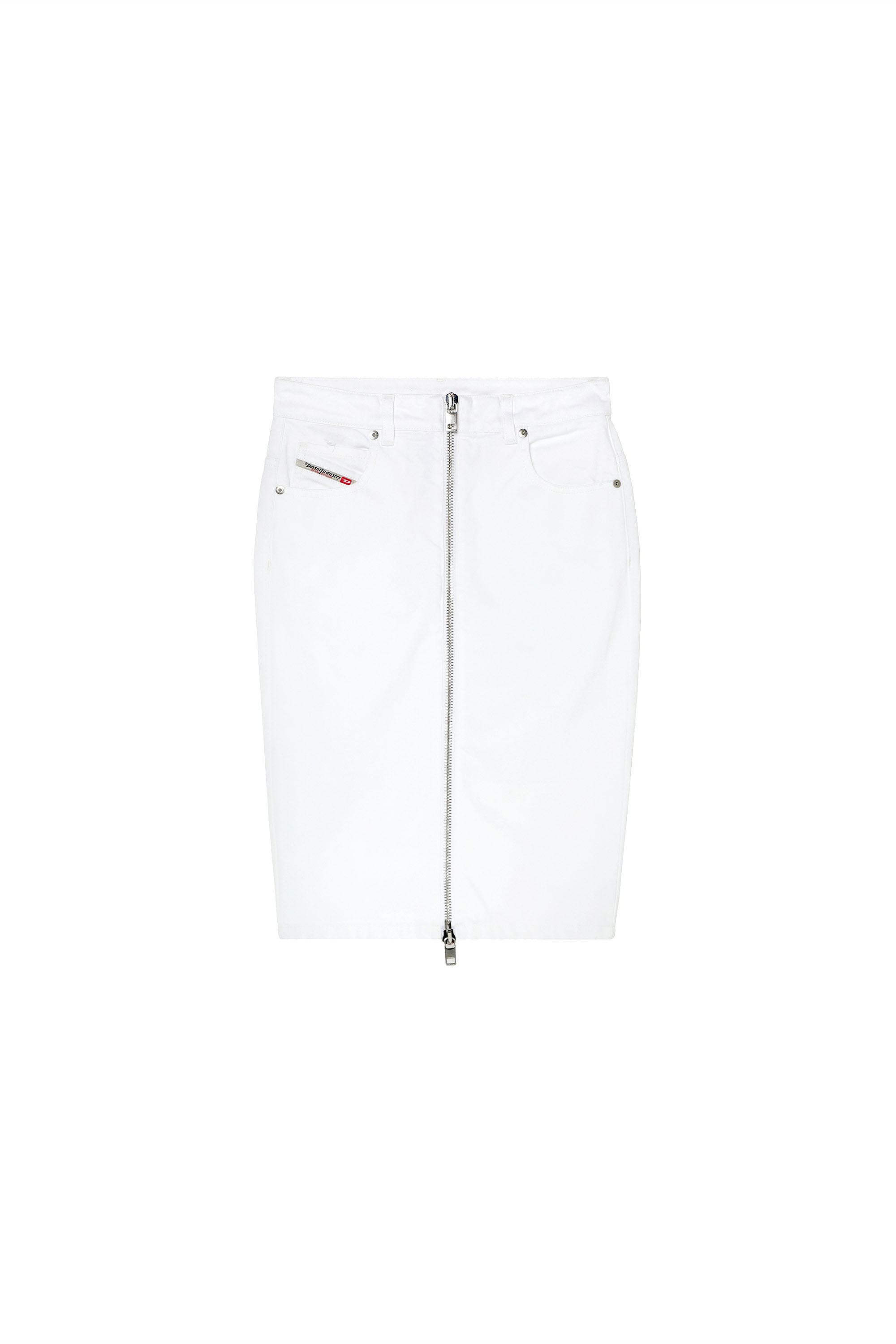 DE-PENCIL-ZIP, Bianco - Gonne