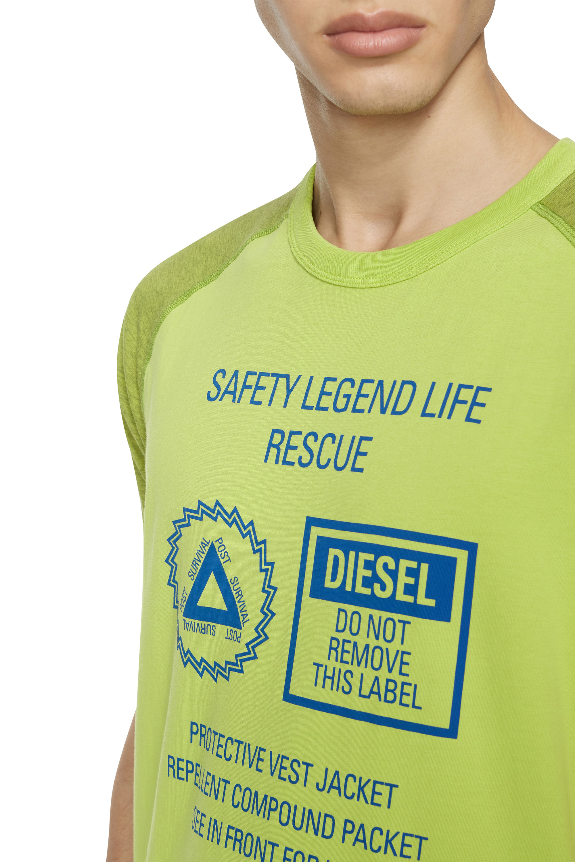 Diesel - T-DIEGLAN, Verde Fluo - Image 3