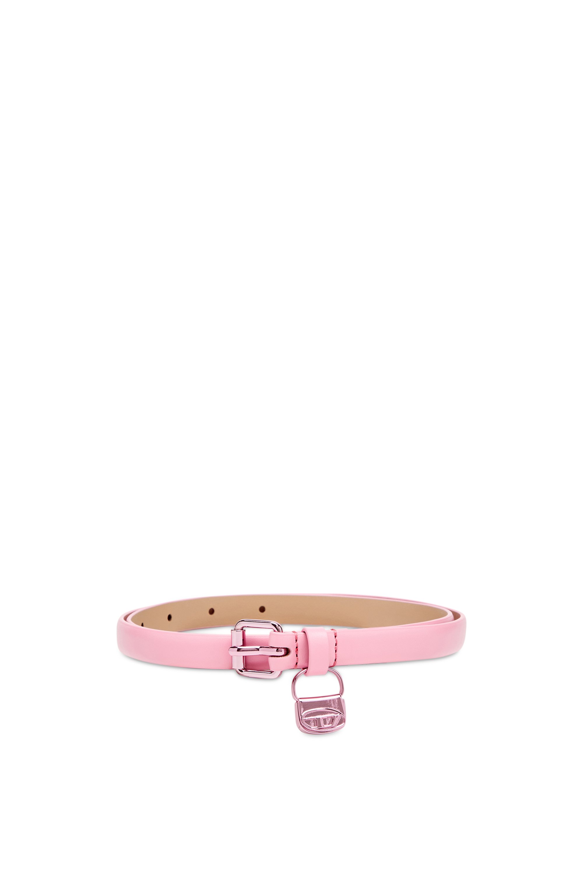 Diesel - B-CHARM HIP, Cintura 1,4 cm in pelle con charm 1DR Donna in Rosa - 1