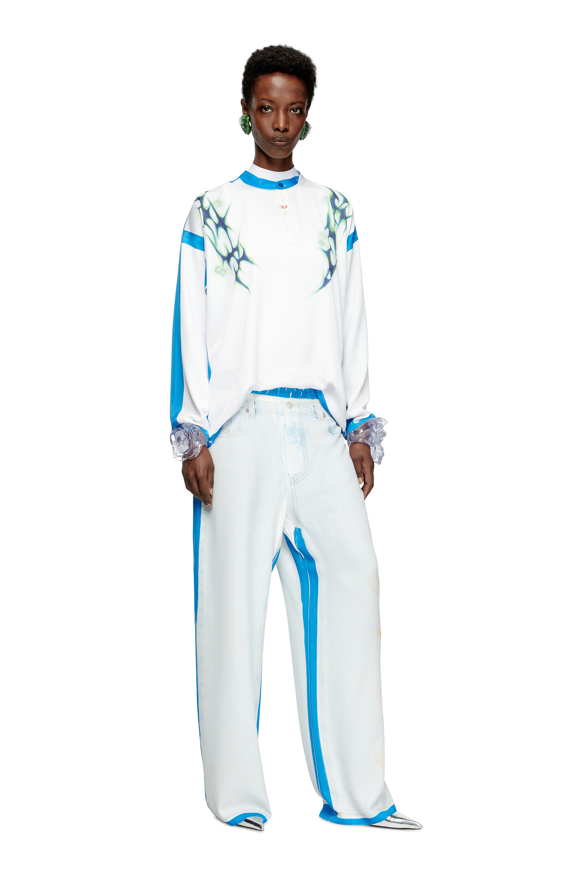 Diesel - T-OLAVI-A-SER-GRAFFITI-JAP, Maglia a maniche lunghe con stampa graffiti Unisex in Multicolor - 6