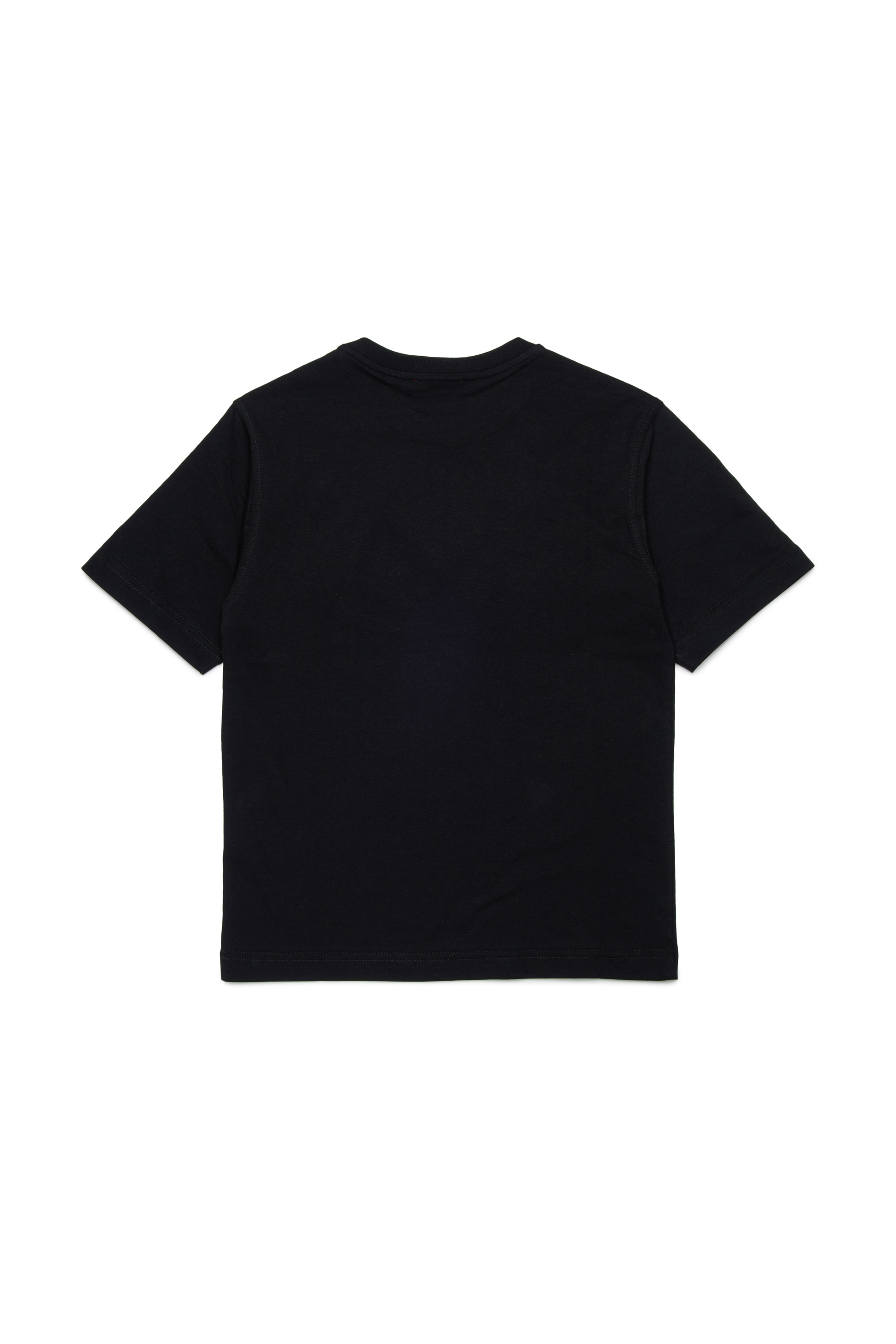 Diesel - TBOXT OVER, T-shirt con loghi a effetto sovrapposto Uomo in Nero - 2