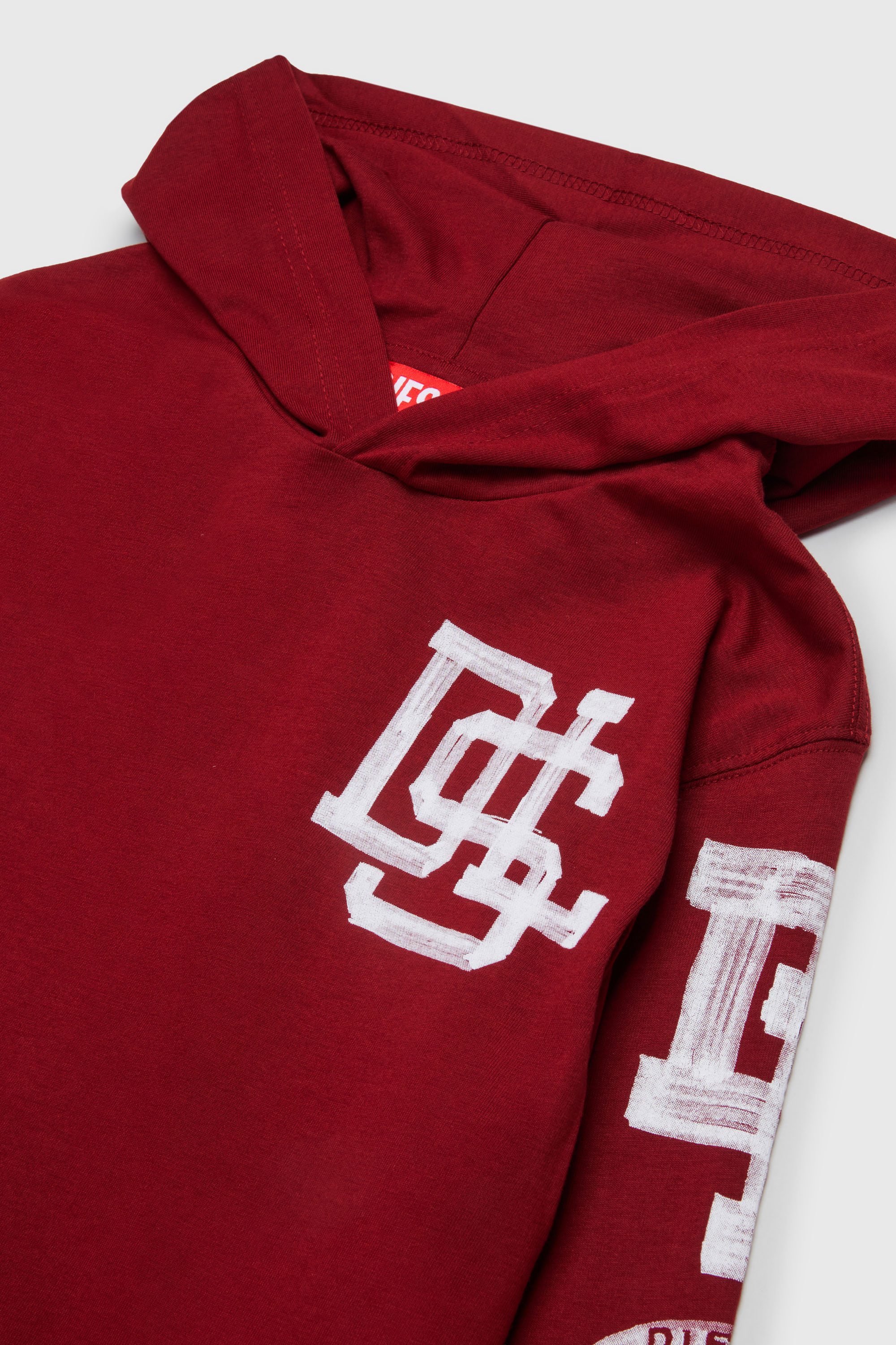 Diesel - TBUNDY OVER, T-shirt a manica lunga con cappuccio e grafica college Uomo in ToBeDefined - 3