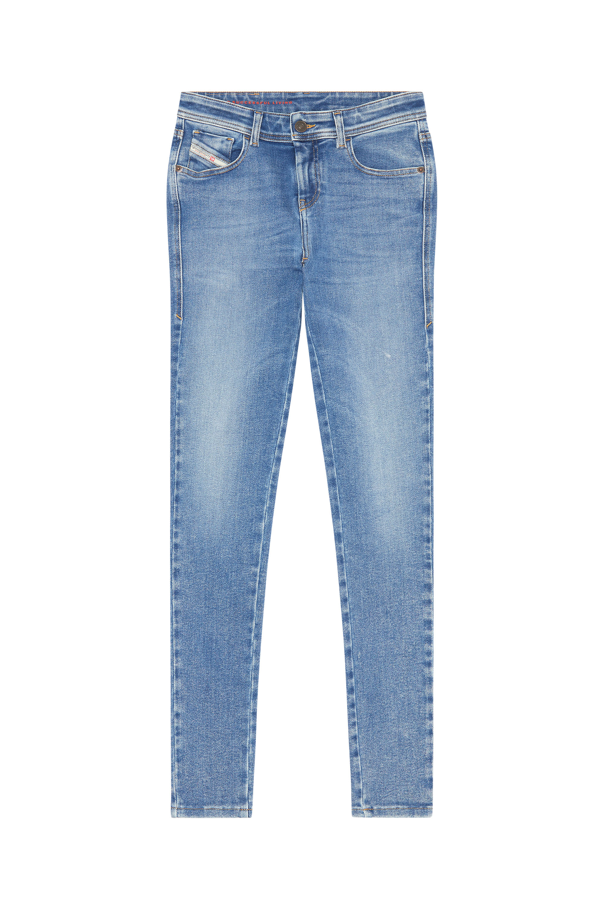 Diesel - Super skinny Jeans 2017 Slandy 09D62, Blu medio - Image 3