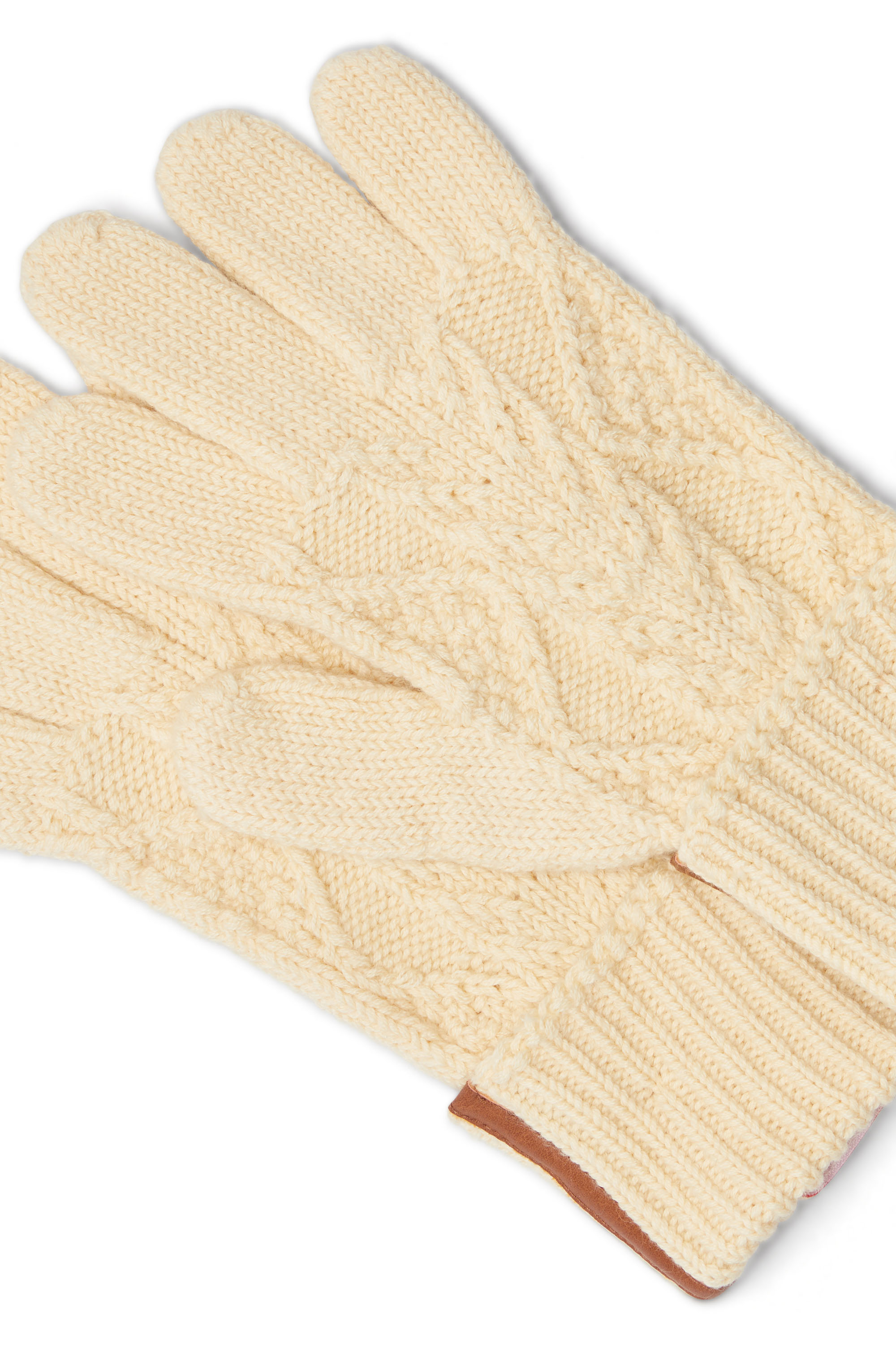 Diesel - K-INOTTO, Guanti in maglia di lana e cotone Unisex in Beige - 2