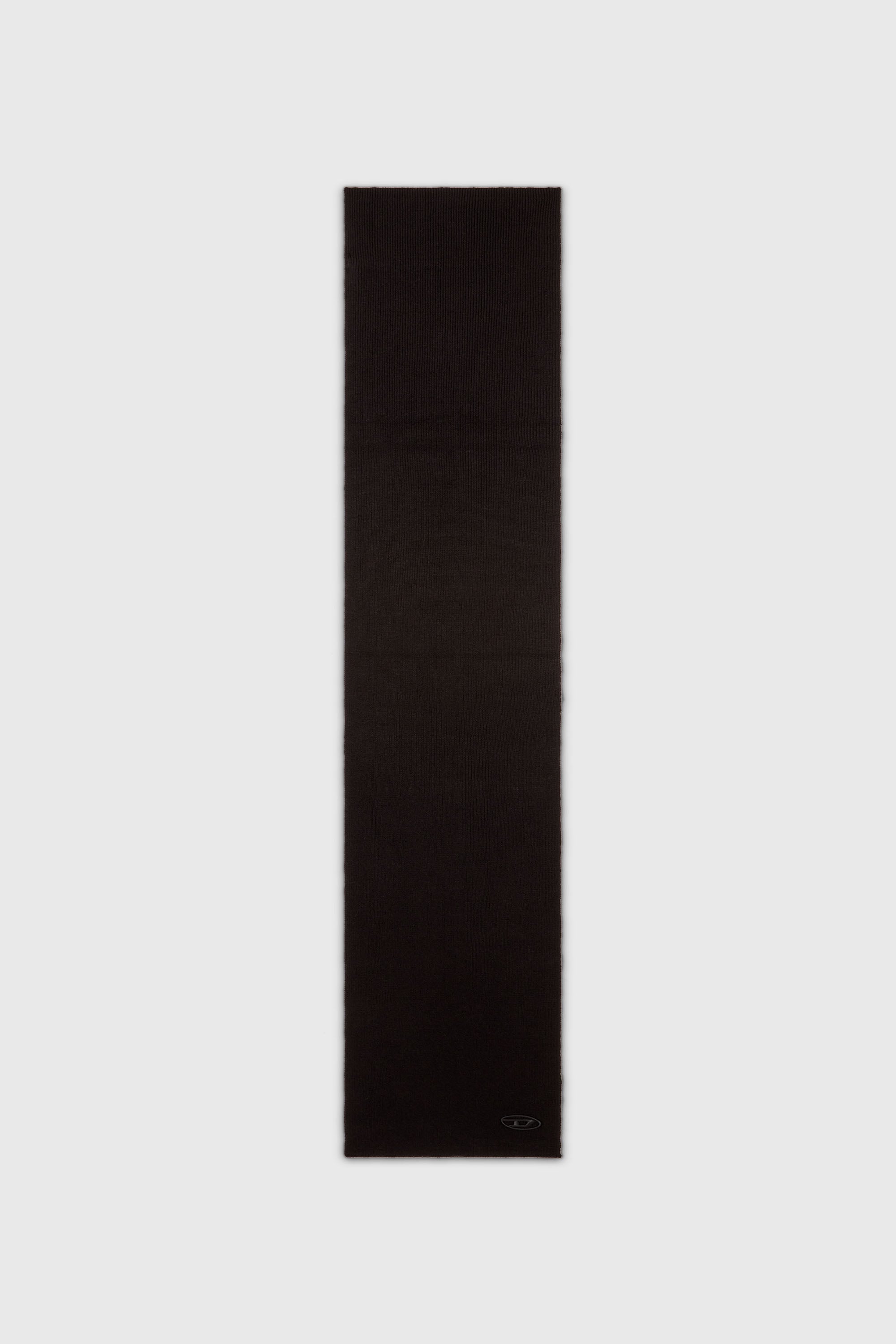 Diesel - K-CODER SCARF, Sciarpa a costine in misto lana Unisex in Nero - 2