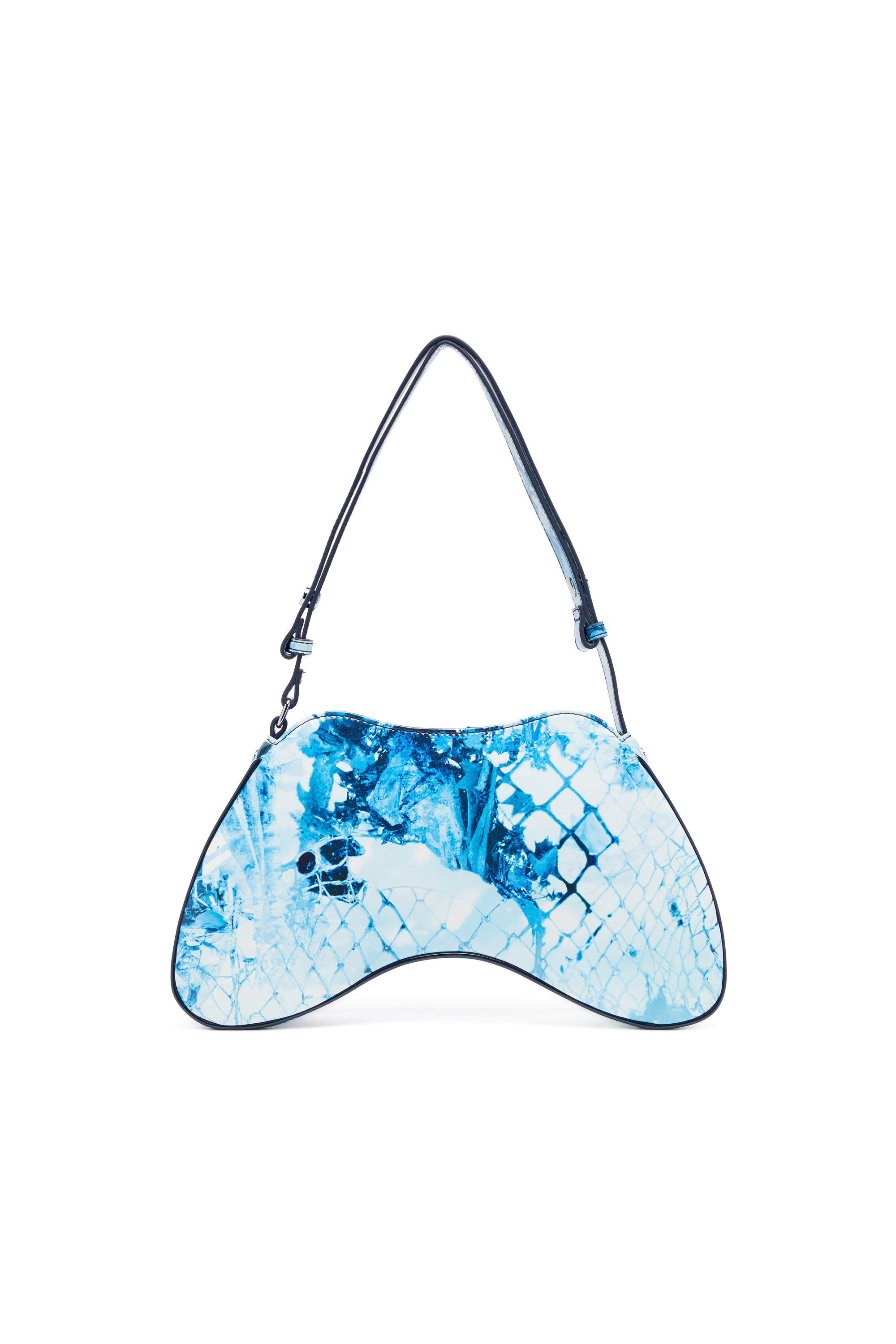 Diesel - PLAY SHOULDER, Donna Play-Borsa in PU stampato lucido in Blu - Image 2